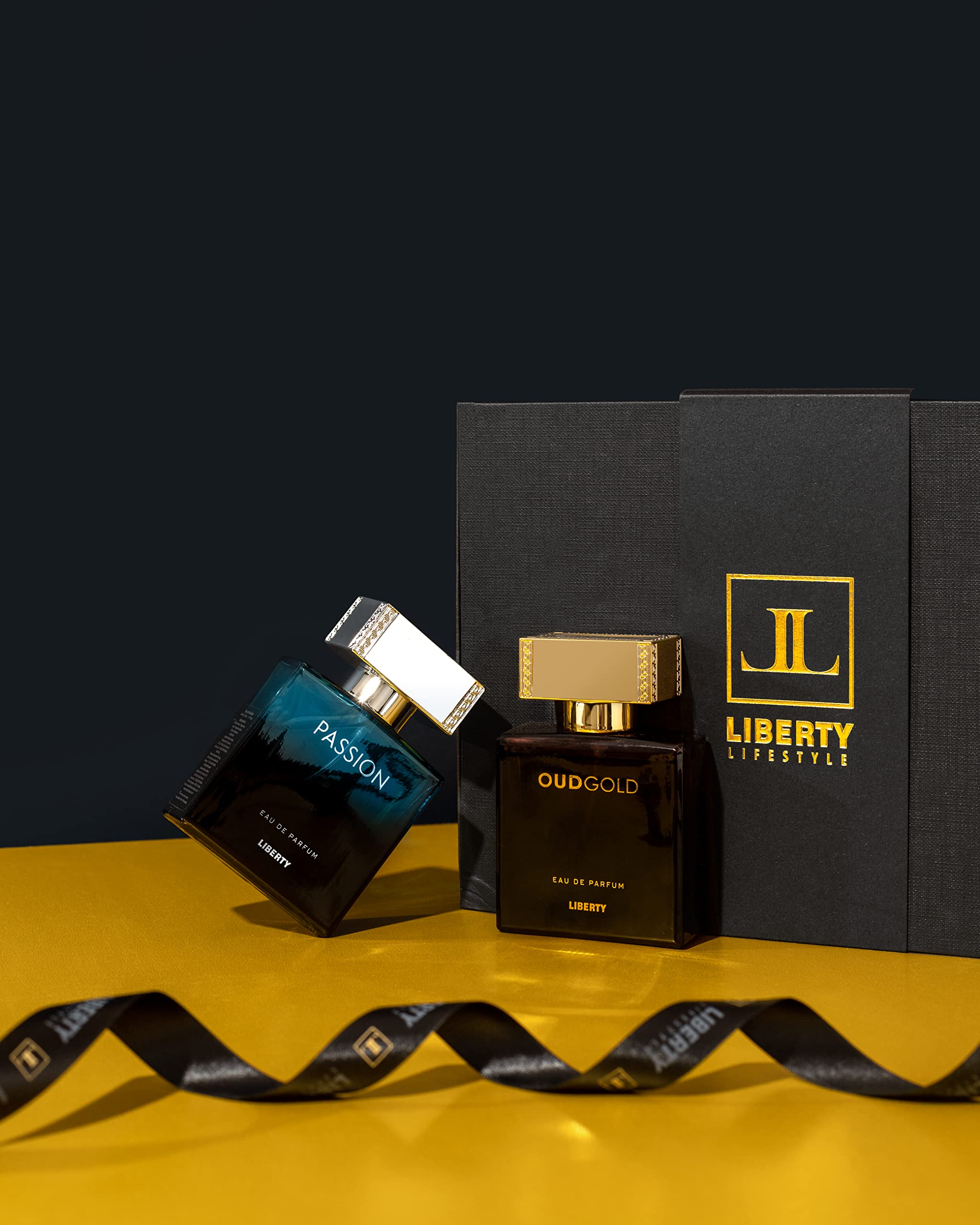 Liberty Luxury Perfume For Men Gift Set - Eau De Parfum (Edp) Spray Fragrances,Oudgold And Passion Scent (50Ml/1.7Oz Each), Desi