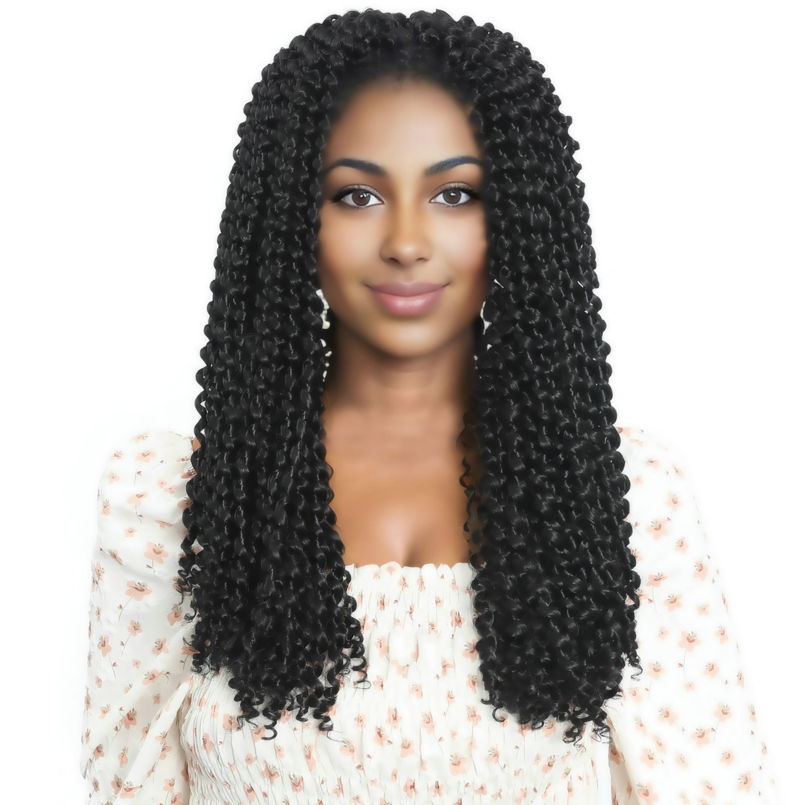 Lohxinhair 18 Inch 7 Packs Passion Twist Hair Water Wave Crochet Hair Pre Looped Bohemian Braids For Black Women