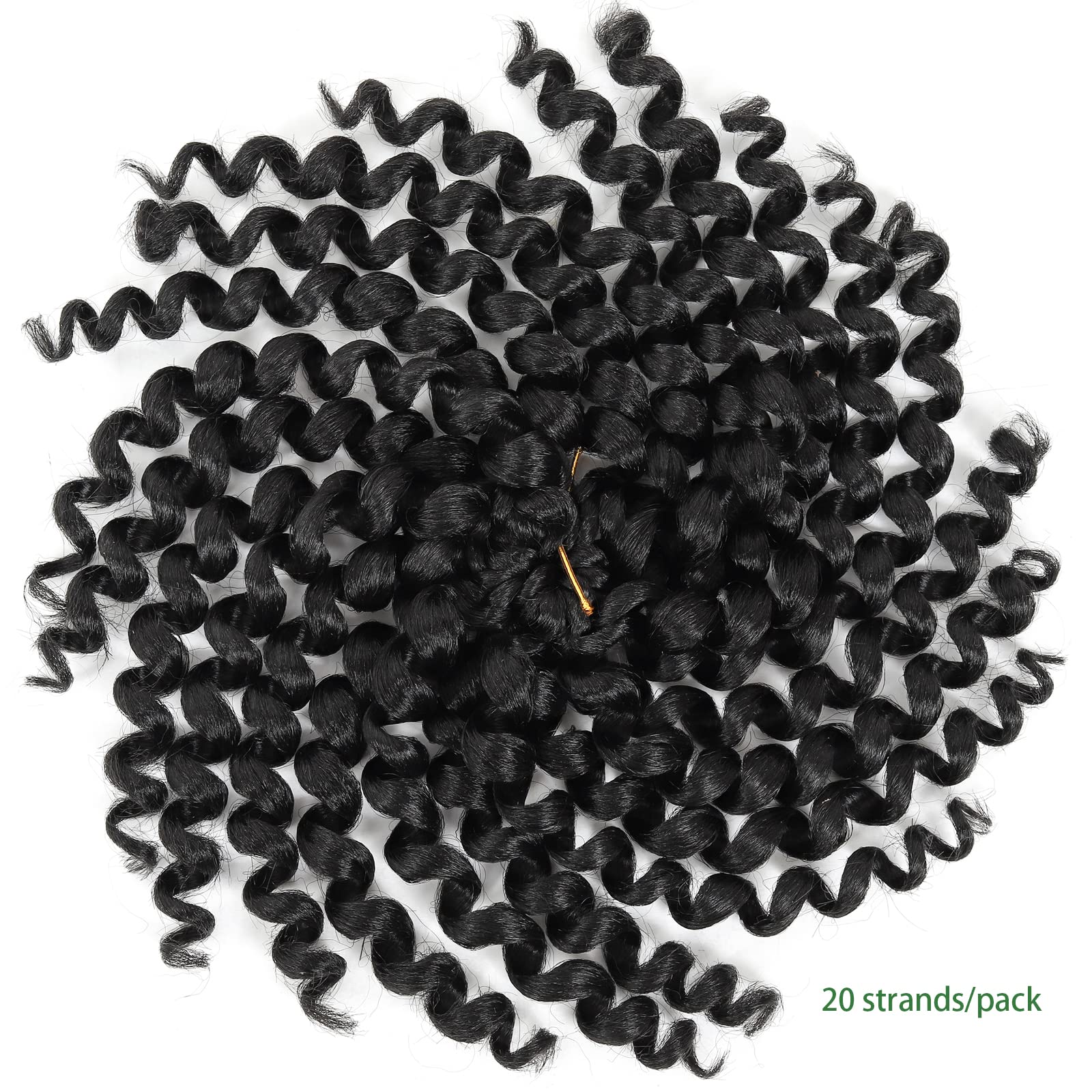 5 Packs 2X Ringlet Wand curl Jamaican Bounce 8 inch Synthetic crochet Hair Extensions crochet Braiding Hair 20 Roots (8Inch (Pac