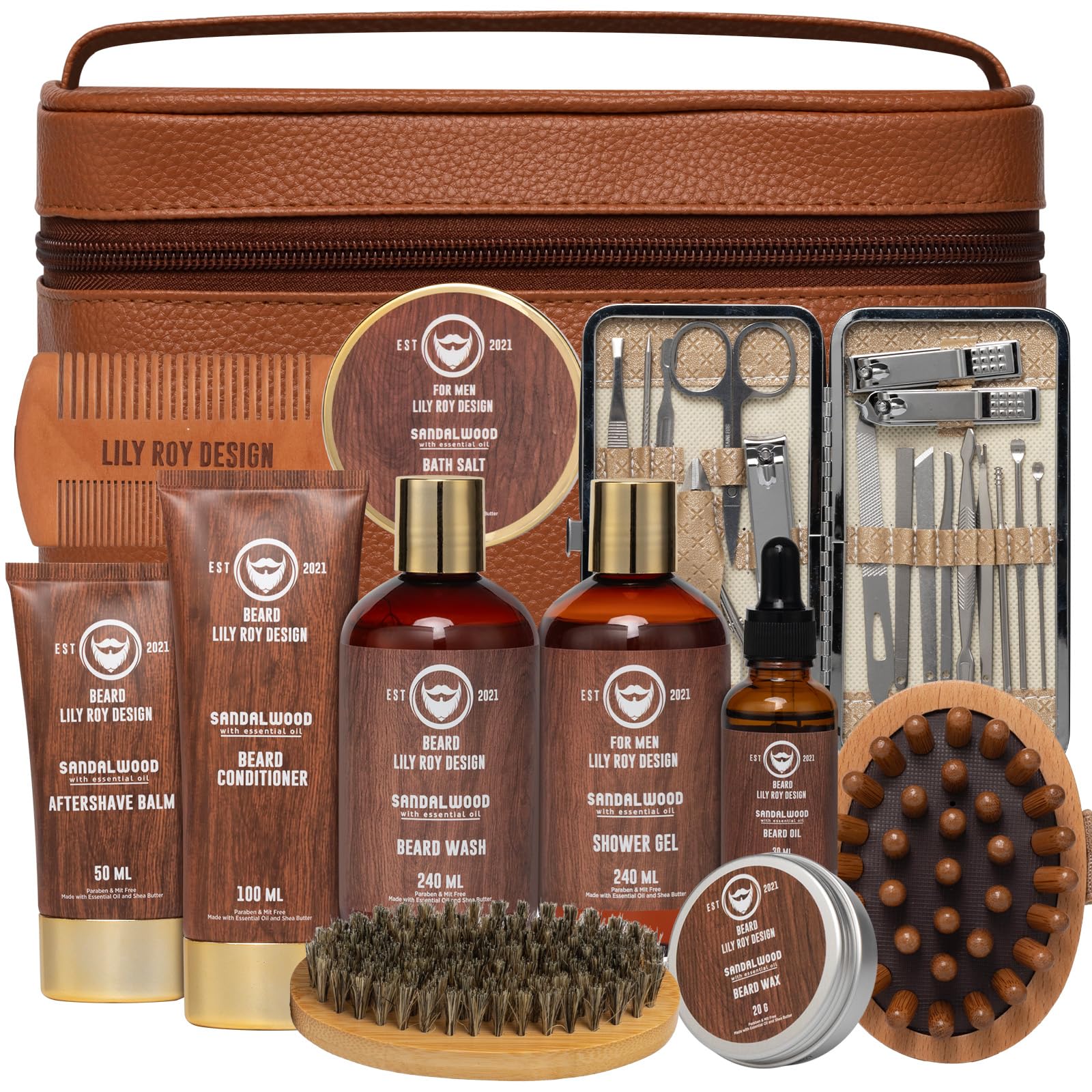 Valentines Day Gifts Bath Spa Gift Set Spa Gift Beard Care For Men Father'S Day Luxury Bath And Body Gift Set For Men For Father