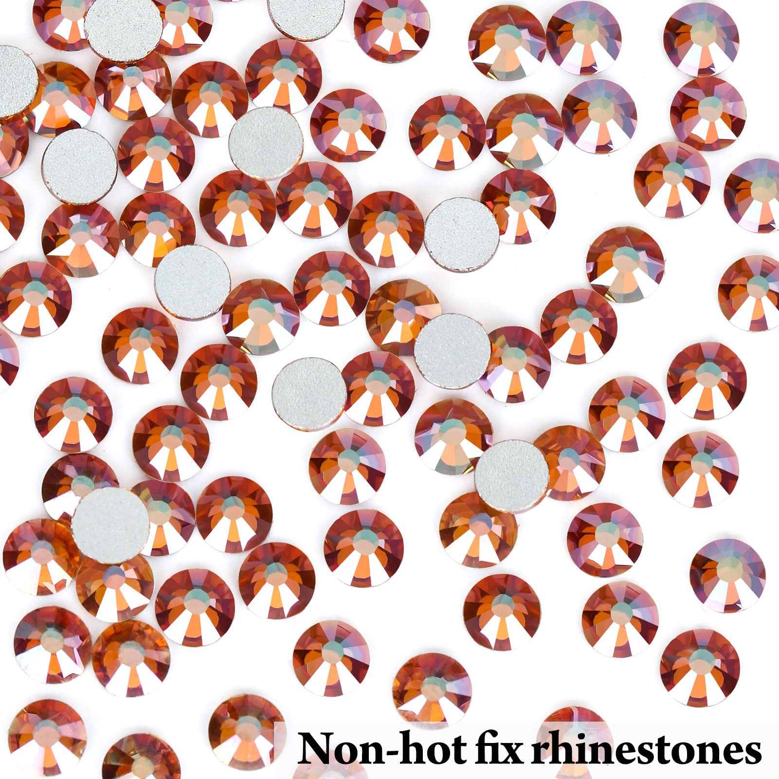 Novani Rhinestones 1440Pcs Flatback Crystal Round Loose Gemstones Glass Rhinestones For Crafts Makeup Nail Art Clothes Shoes Diy