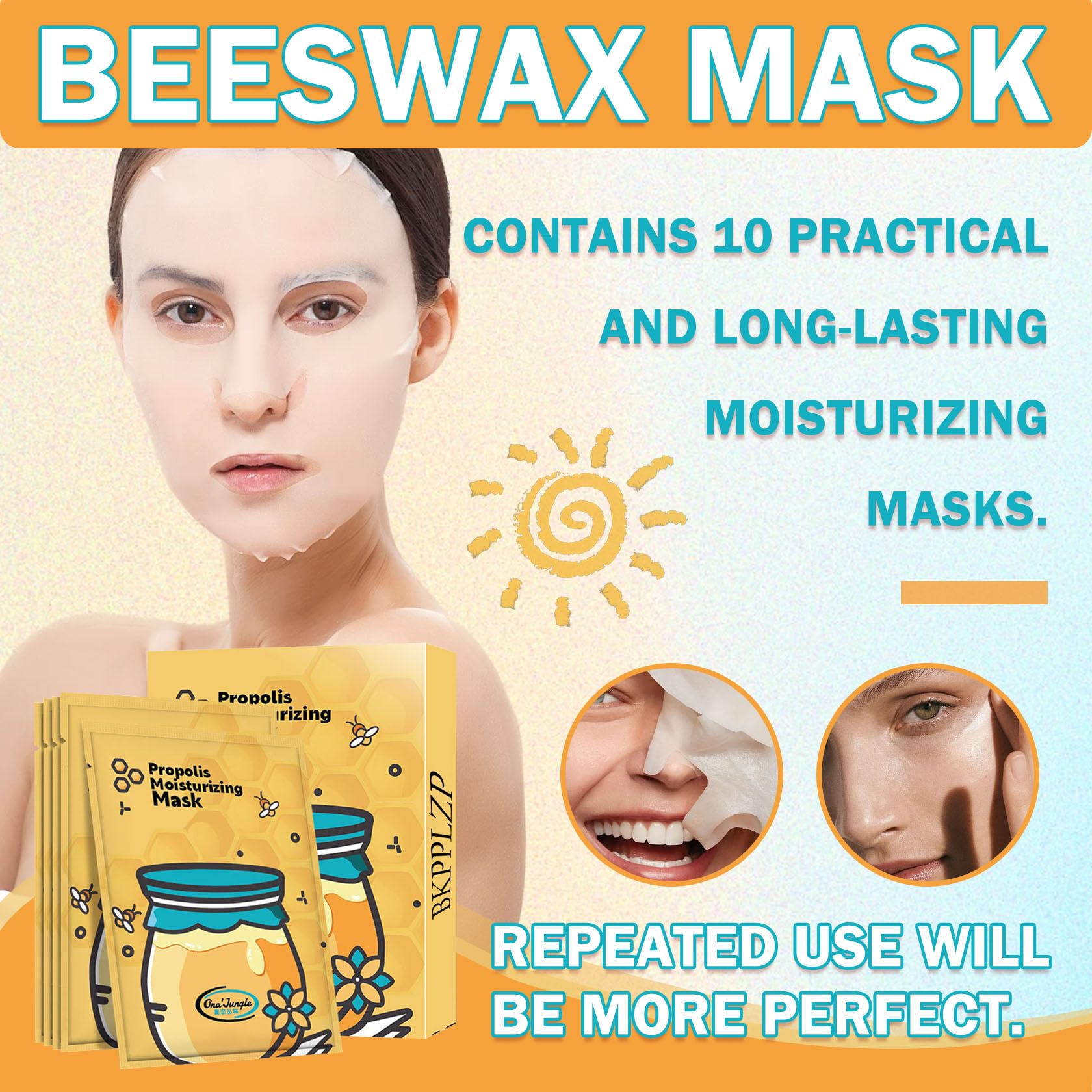 Bkpplzp Sheet Face Mask Set,Moisturizing Face Mask Skin Care,Brightening & Firming Sheet Masks,Hydrating Daily Facial Propolis M