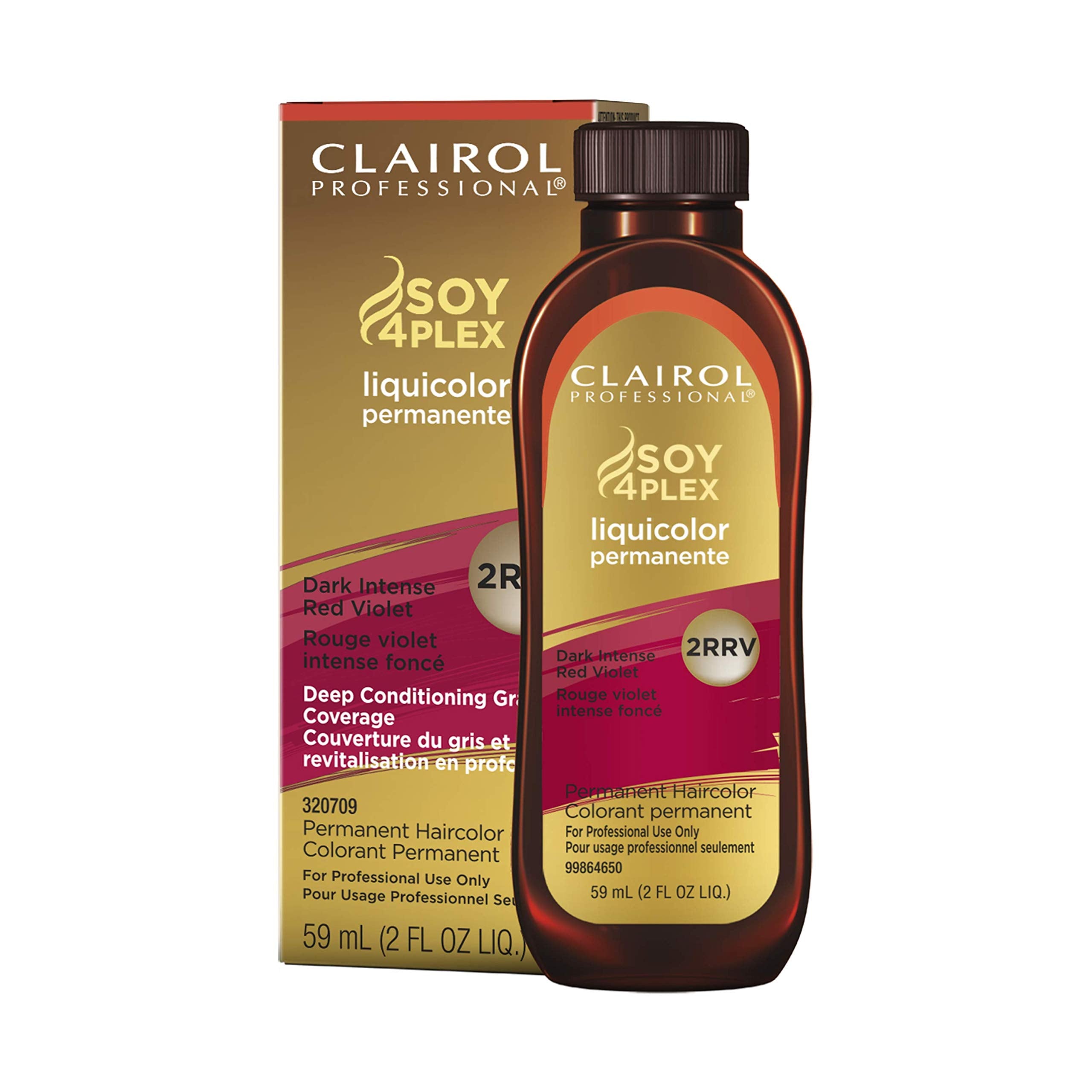 Clairol Professional Permanent Liquicolor for Dark Hair Color, 2rrv Dark Intense Red Violet, 2 oz