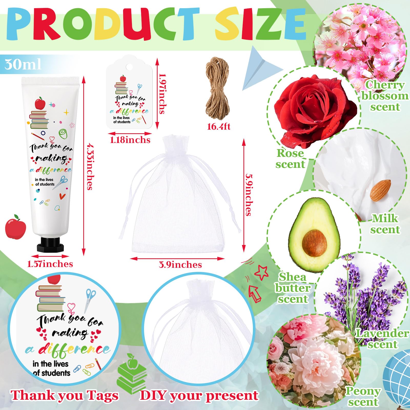 Dimsile 12 Set Valentine'S Day Gifts For Teacher Appreciation Hand Cream Gifts Moisturizing Hand Lotion Thank You Teacher Gifts