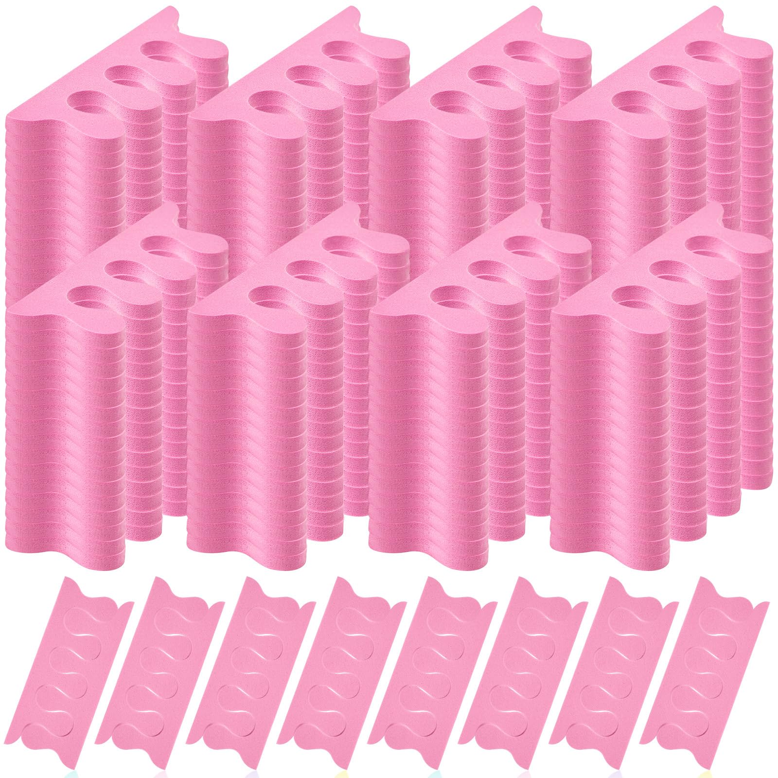 Mumufy 500 Pcs (250 Pairs) Sponge Toe Separators Pedicure Tool Kit Soft Toe Spacers for Pedicures Spreaders Finger Dividers for 