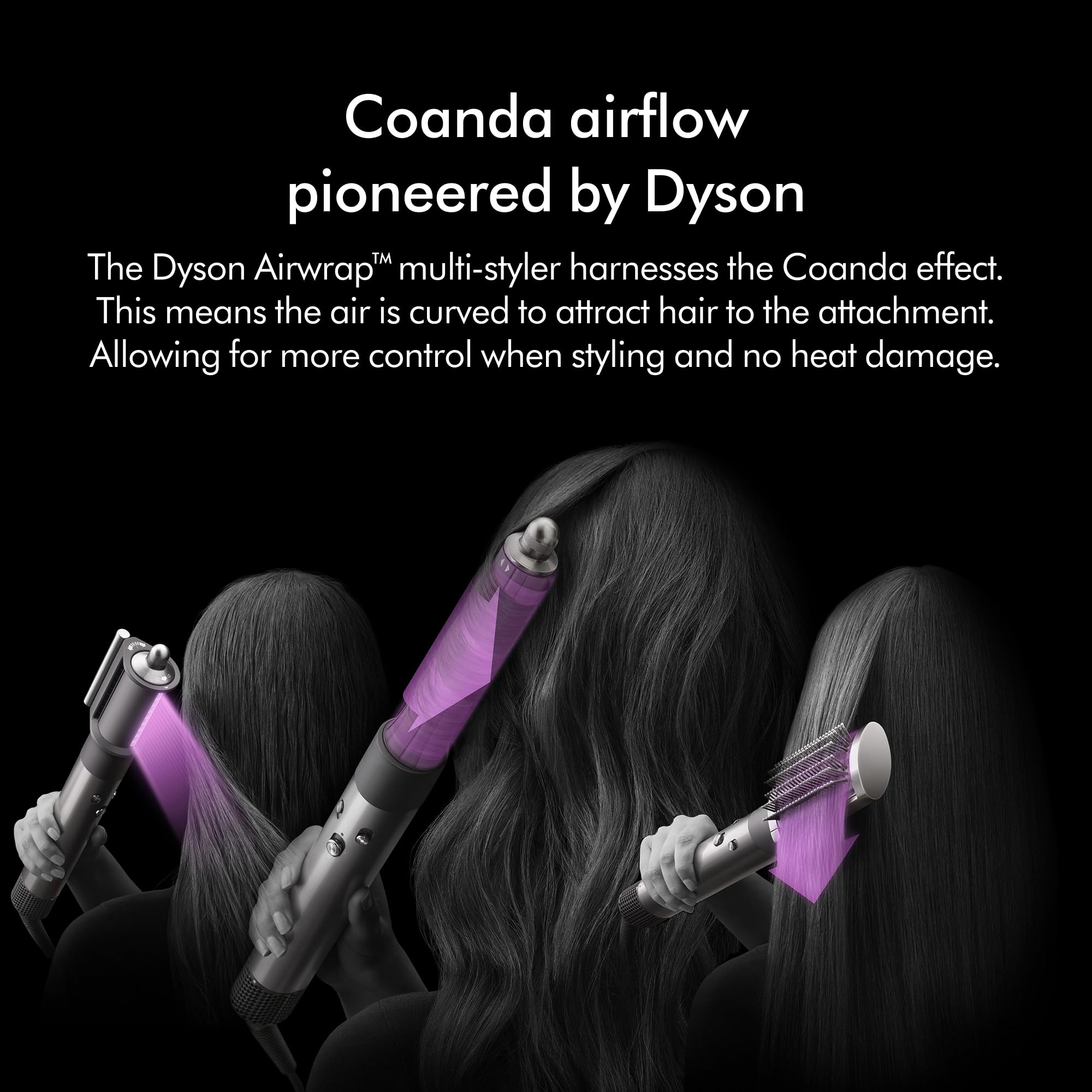 Dyson Airwrap Multi-Styler Complete Long 9 Piece Set - Nickel/Copper, Aluminum, For Straight to Wavy Hair, Model 2540201