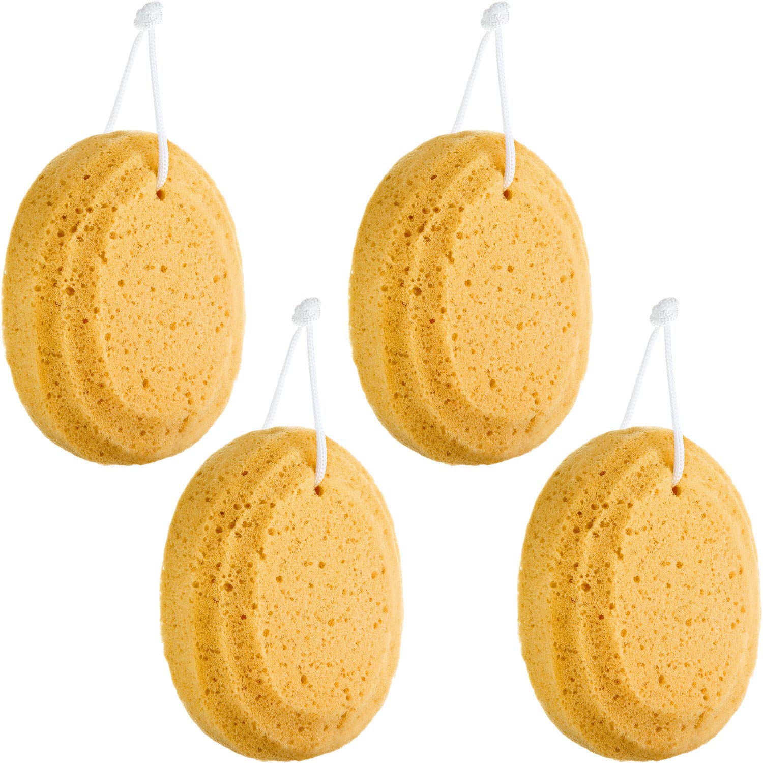 4 Pieces Soft Bath Sponge Exfoliating Shower Foam Body Sponge Exfoliating Soothing Sponge For Bathroom Supply