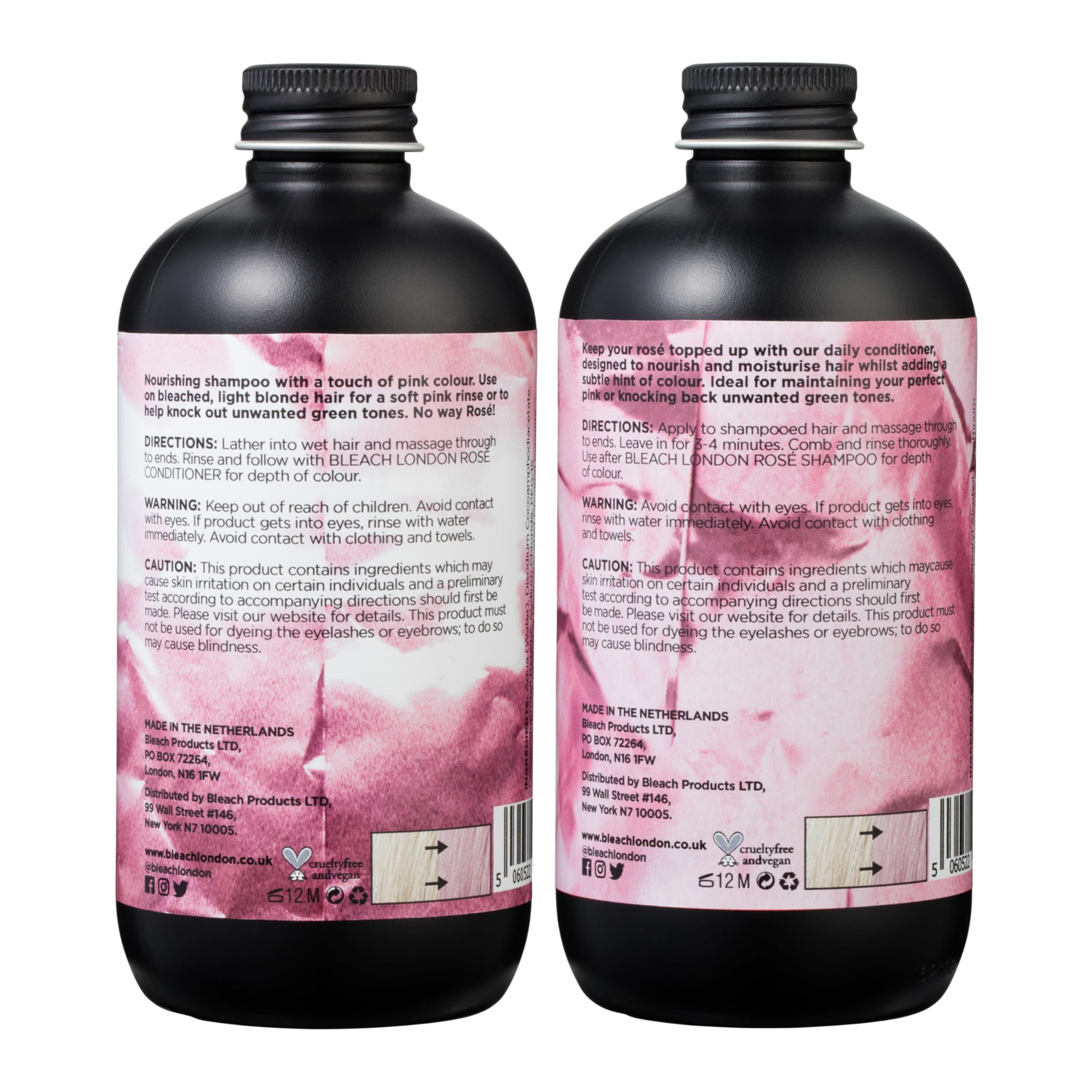 BLEACH LONDON Rose Shampoo & Conditioner Duo 250ml