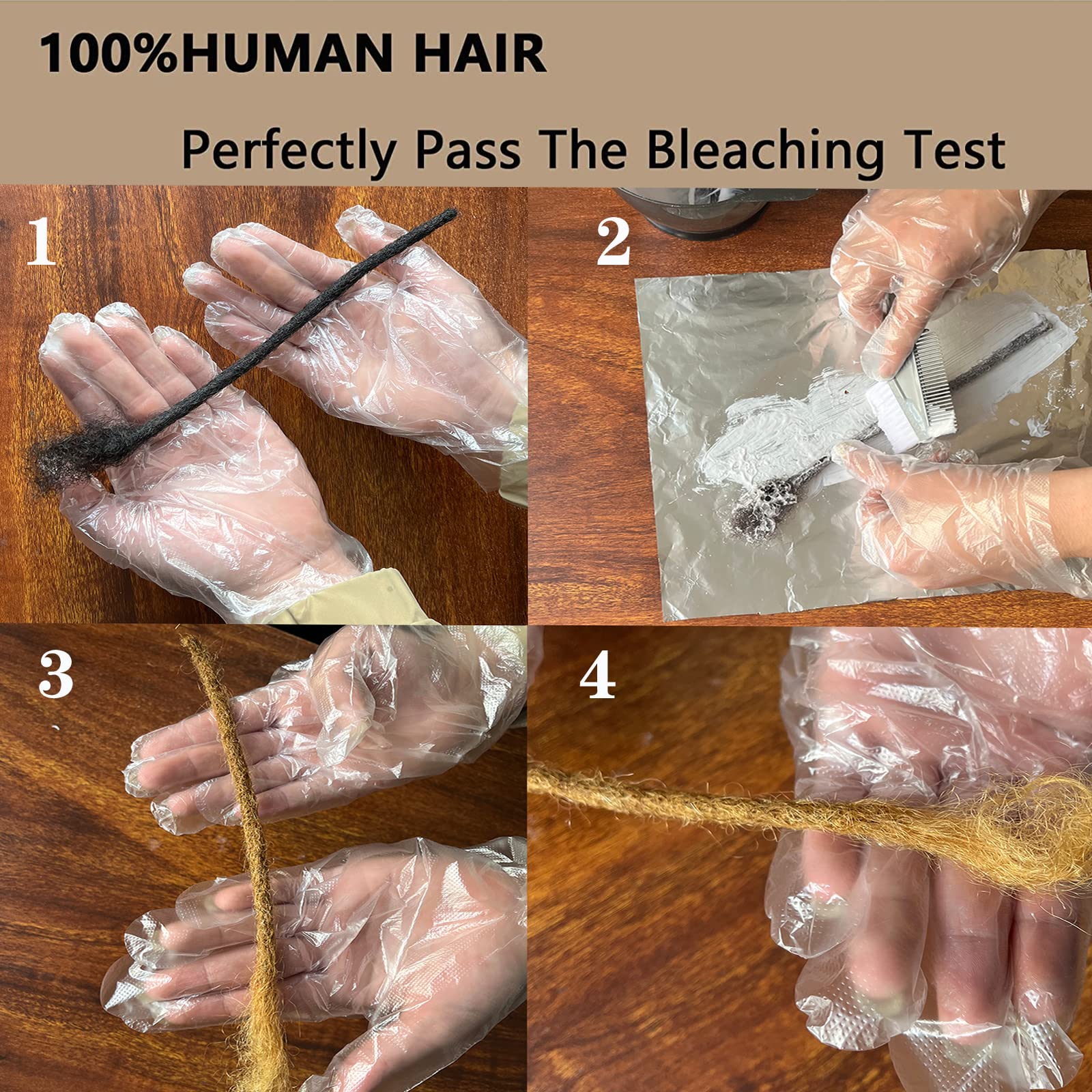Loc Extension Human Hair 6 Inch 0.2Cm Width 100% Permanent Dreadlocks Extension Huamn Hair Can Be Dyed Bleached Curled Handmade