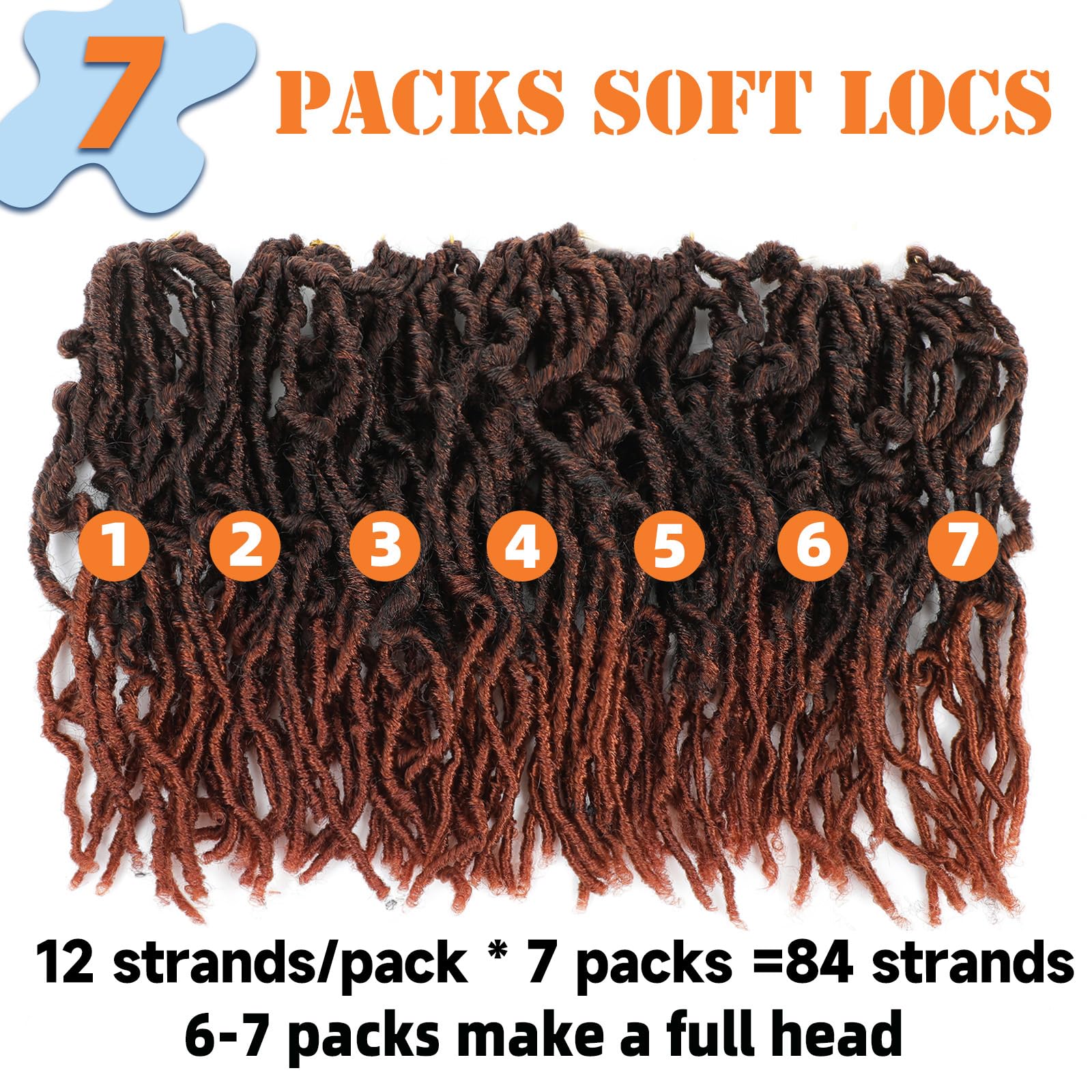 10 Inch Faux Locs Ombre Crochet Hair 7 Packs Soft Locs Crochet Hair Pre Looped Crochet Locs Short Butterfly Hair Extensions For