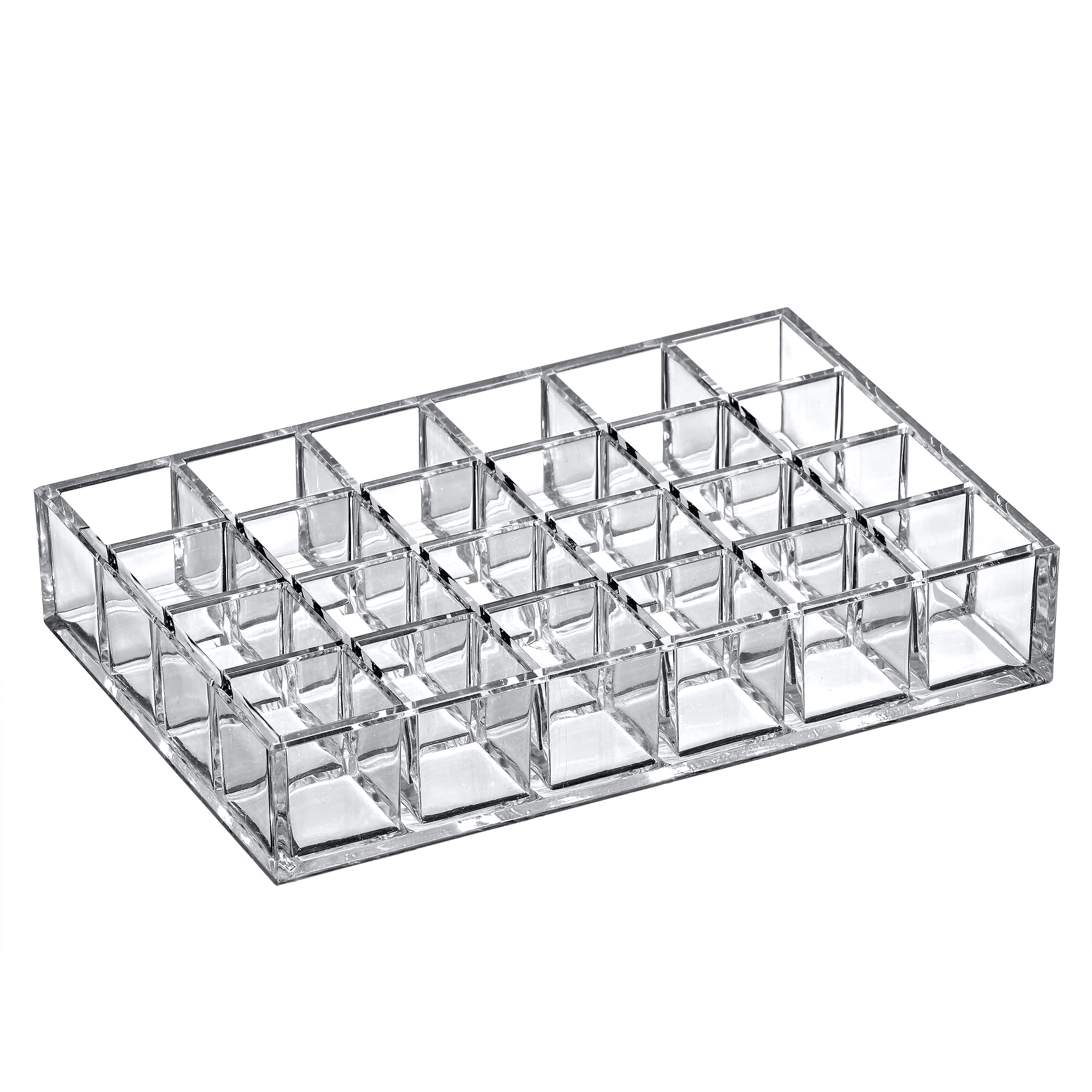 Amazing Abby - Allure - 24-Slot Acrylic Lipstick Organizer, Lipstick Holder, Lip Gloss Organizer, Cosmetic Storage Display, Perf