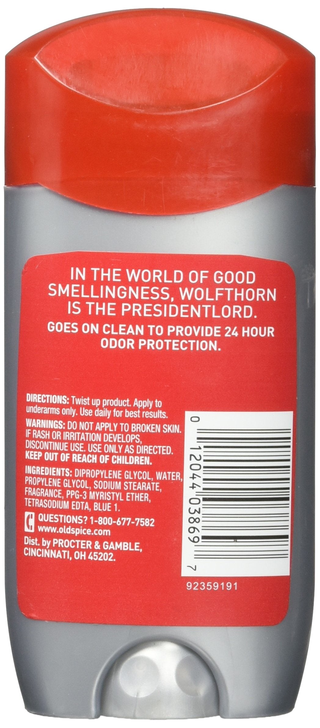 (2 Pack) Old Spice Wild Collection - Wolfthorn Scent - Men's Deodorant - 3 Oz
