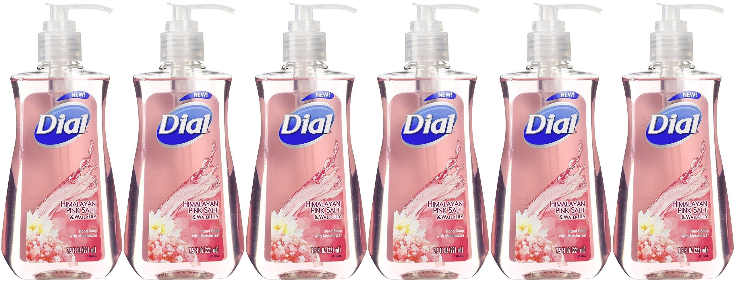 Dial Himalayan Pink Salt & Water Lily Hand Soap With Moisturizer 7.5 Oz (Pack Of 6)