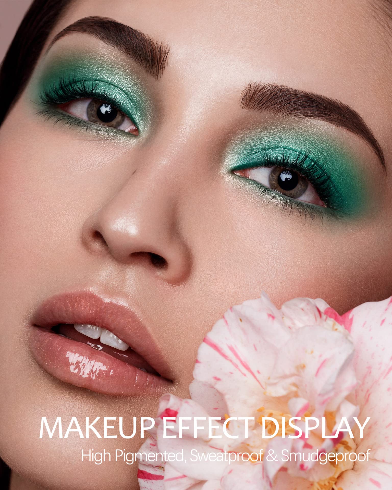 Maki Yika Green Eyeshadow Palette 10 Color Bright Emerald Olive Green Eye Shadow Shimmer Matte High Pigmented Long Lasting Glitt