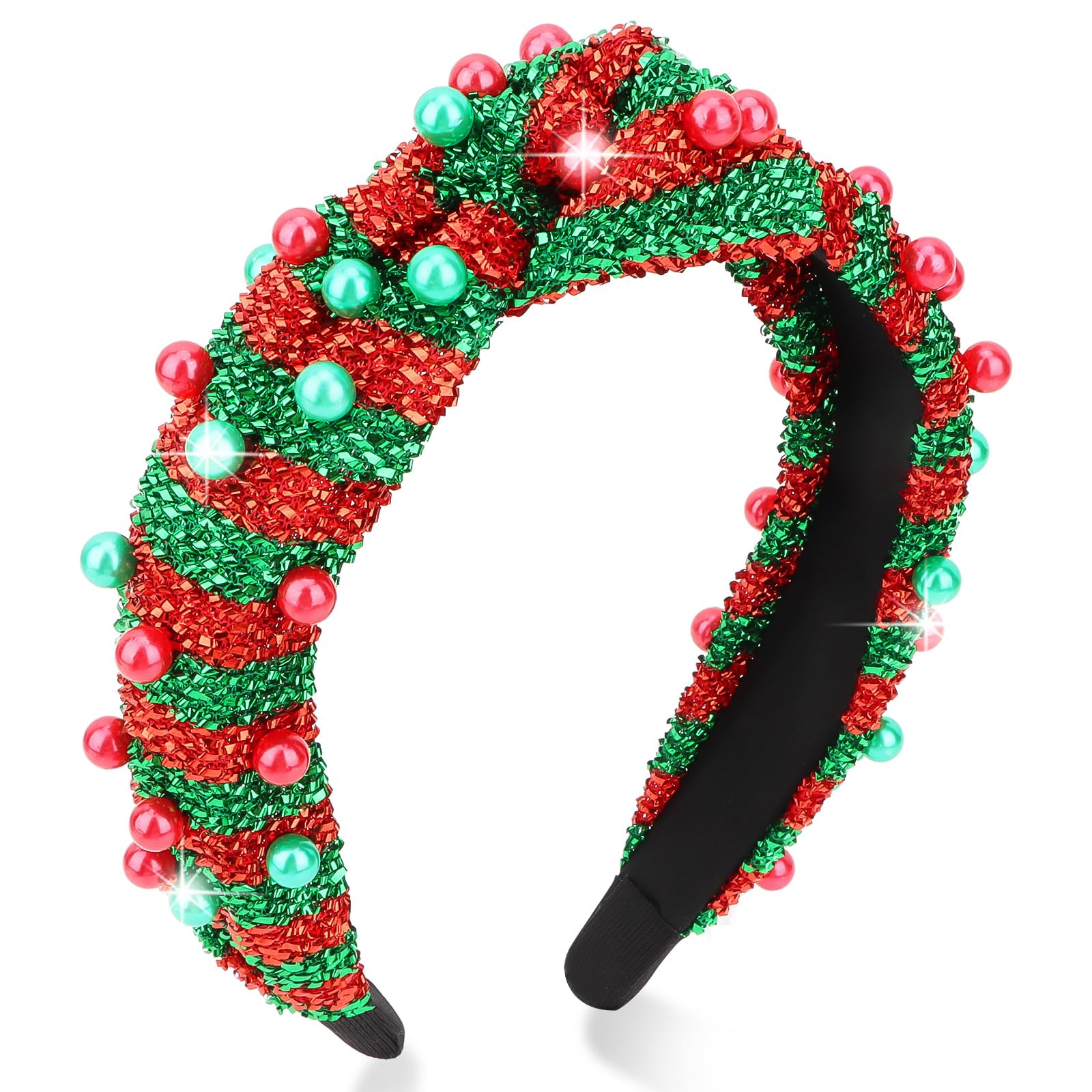 CIEHER Christmas Headband Christmas Holiday Bells Headbands for Women Tree Costume (Green H)
