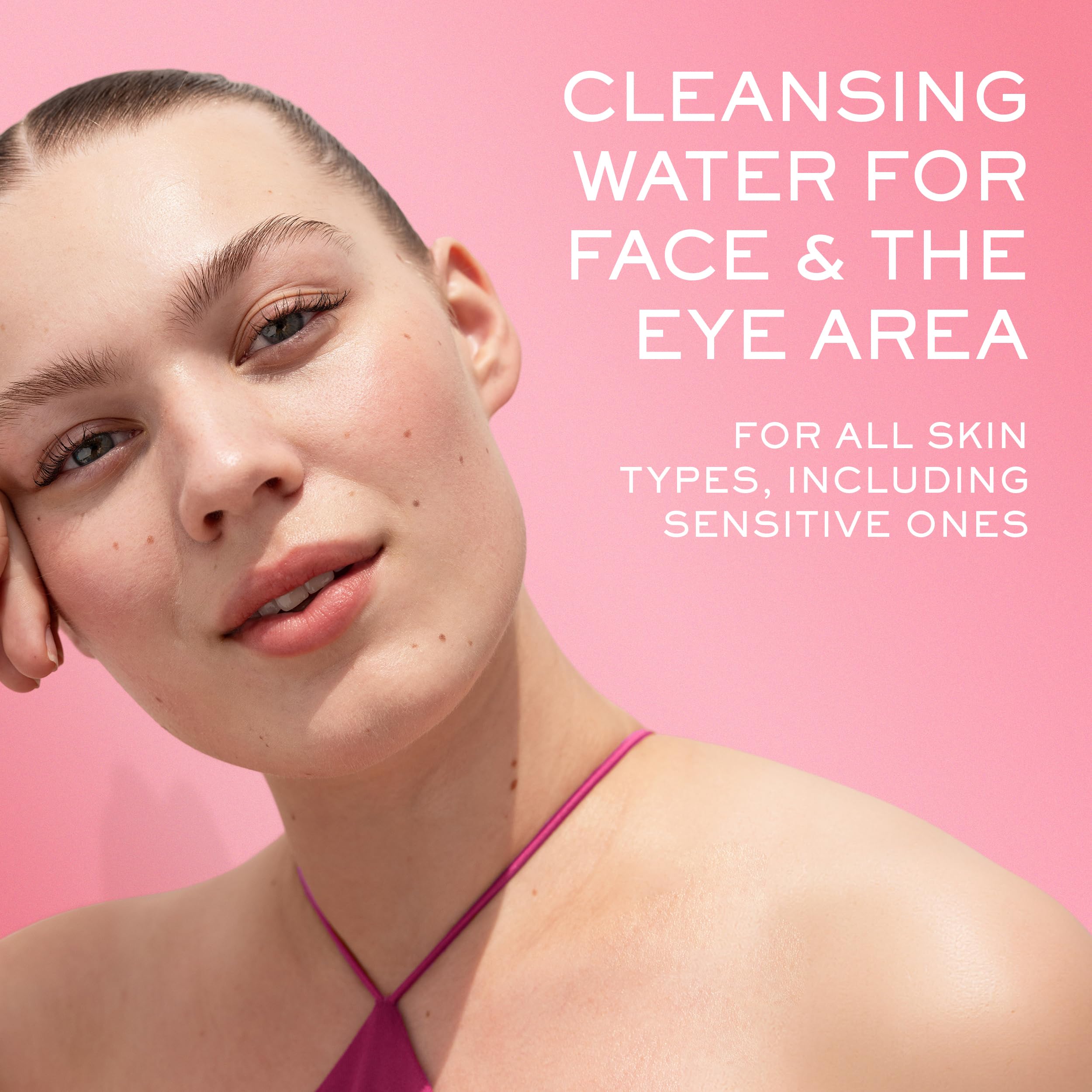 Nuxe Very Rose 3-in-1 Micellar Water, Soothing Facial Cleanser and Makeup Remover, with Rose Extract for Face & Eyes, 6.7 fl.oz