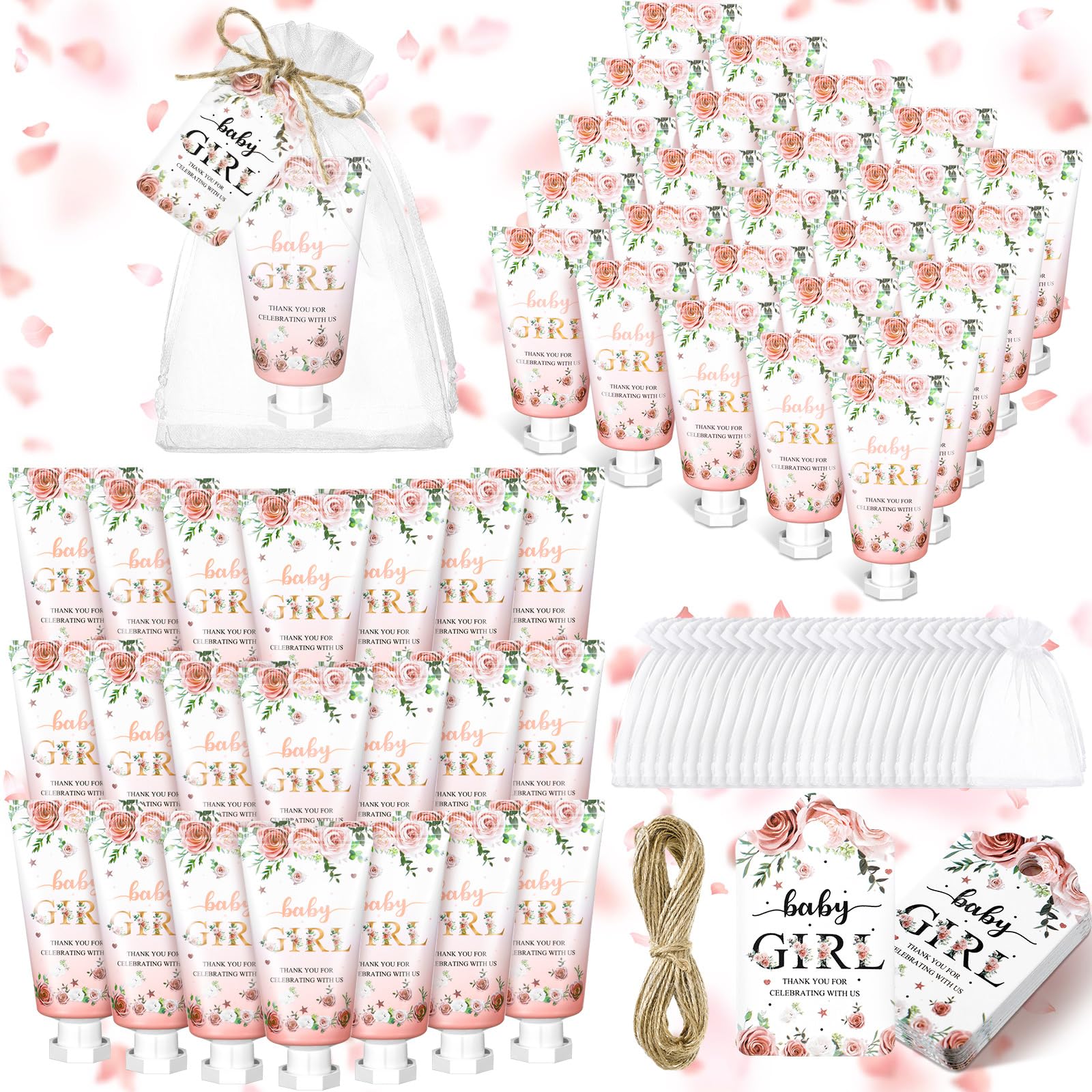 Dansib 48 Sets Baby Shower Hand Cream Baby Shower Party Favors For Guests Christmas Hand Cream Gift Bulk Travel Size Hand Lotion