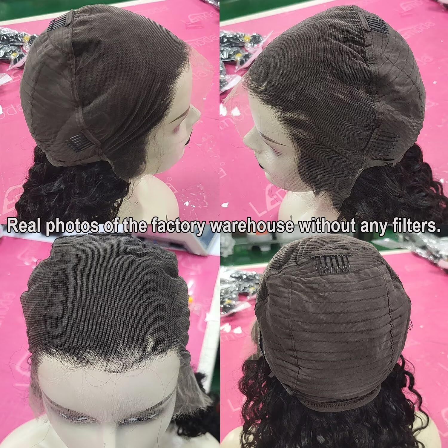 Lemoda 12A 13X6 Skinlike Real Hd Lace Wigs Water Wave 13X6 Full Lace Frontal Wigs Deep Wave Virgin Human Hair Invisible 0.1Mm Ul