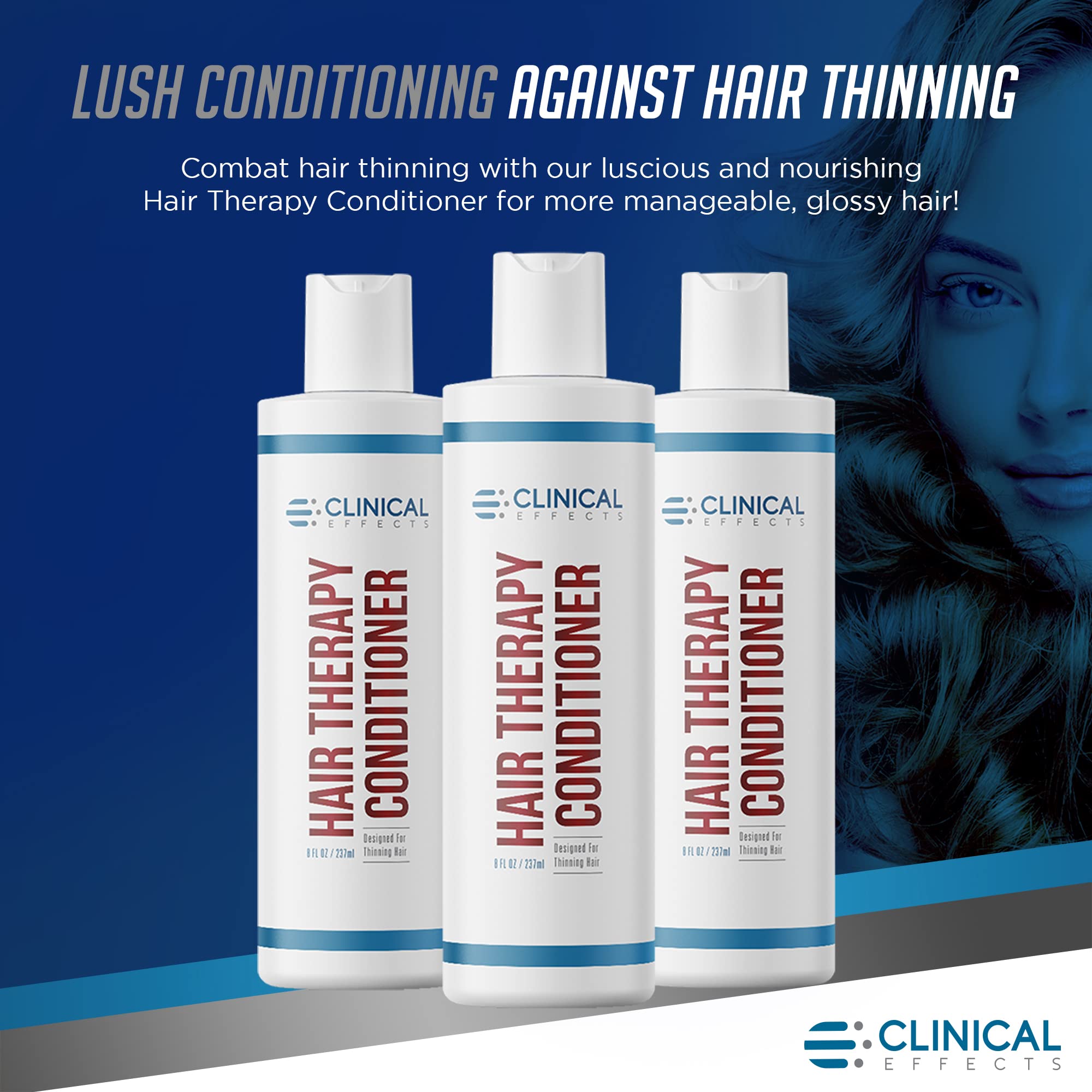Clinical Effects Hair Therapy Conditioner - Hair Growth Conditioner For Men And Women - Deep Conditioner With Biotin, Saw Palmet