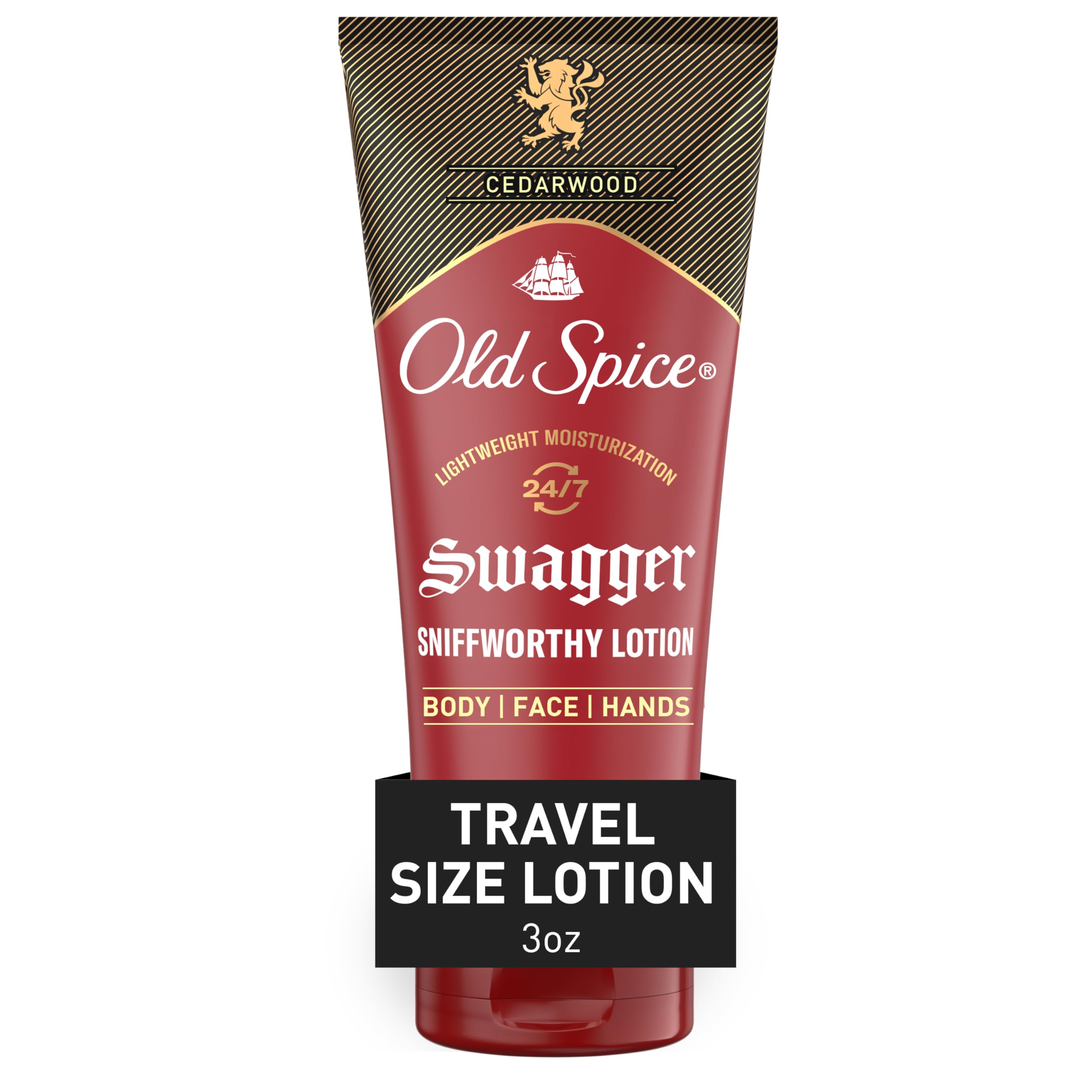 Old Spice Body Lotion for all skin types, Travel Size 24/7 Lightweight Moisturization with Amazing Scent for Face, Hand and Body