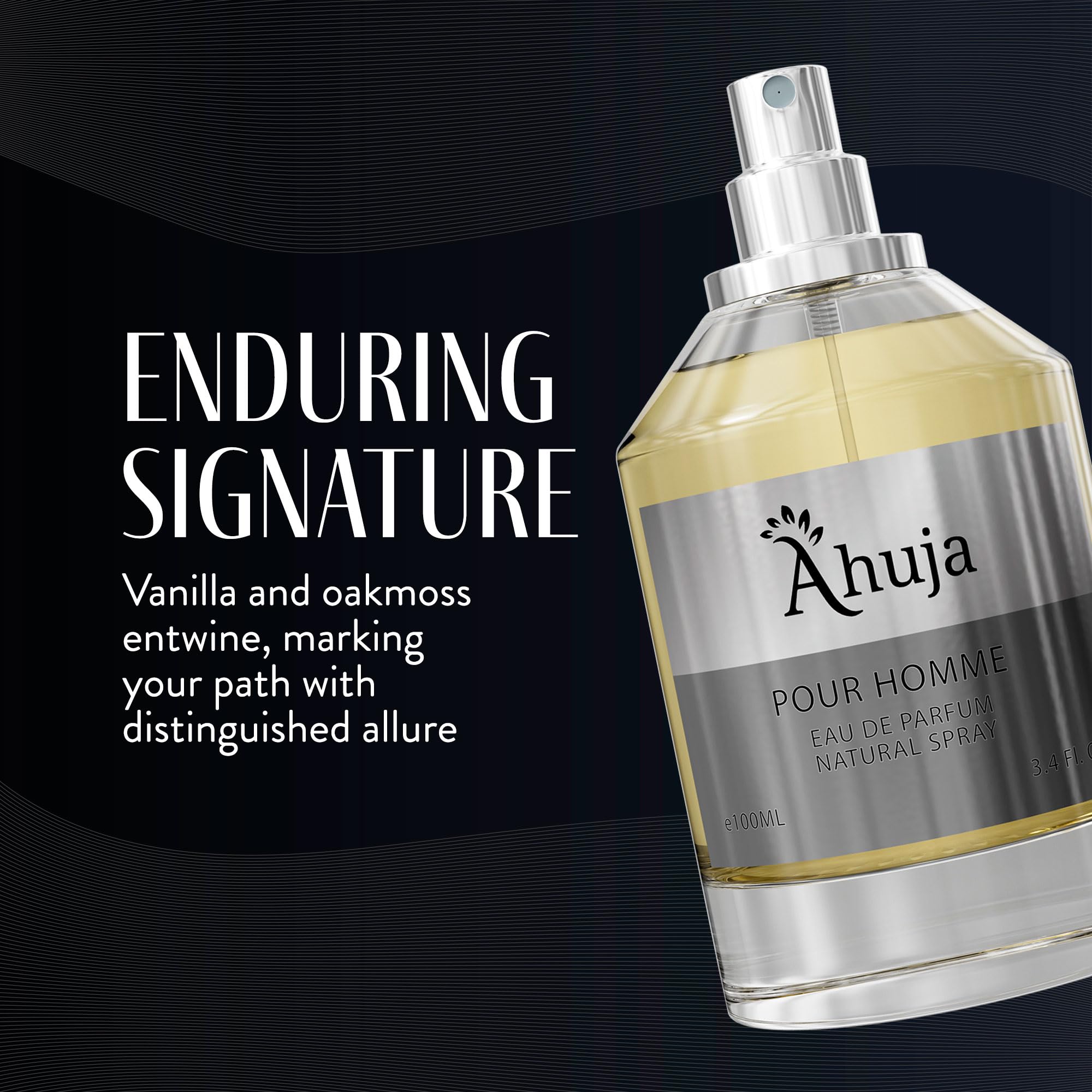 Ahuja Pour Homme Eau De Parfum For Men 3.4 Fl Oz - Men'S Fragrance - Long Lasting Perfume For Men Original Citrus & Fruity Symph