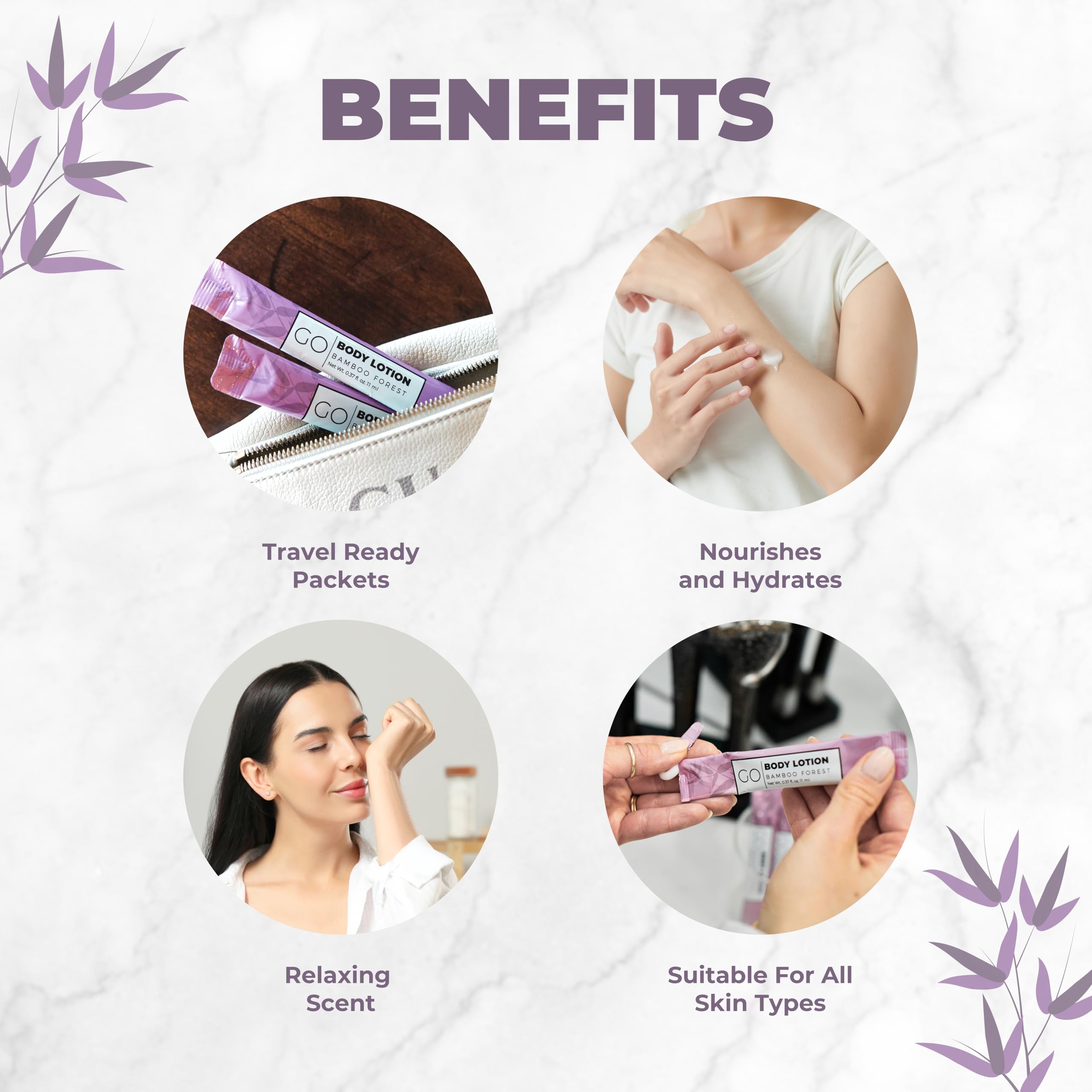 Go Essentials Travel Lotion Packets - Single Use Body And Hand Lotion For Hydrated Skin And Travel Size Toiletries Airline Frien