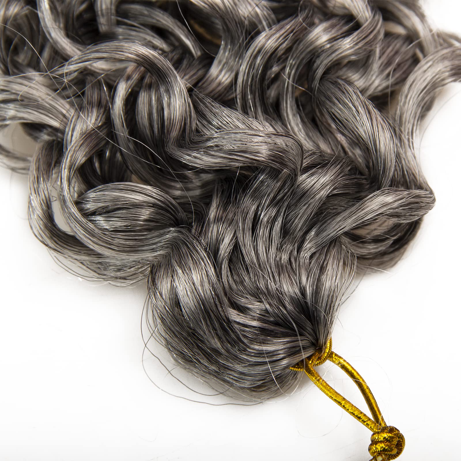 Gogo Curl Crochet Hair Water Wave Curly Crochet Hair For Women Grey Synthetic Bohemian Crochet Braid Deep Wave Braiding Hair Ext