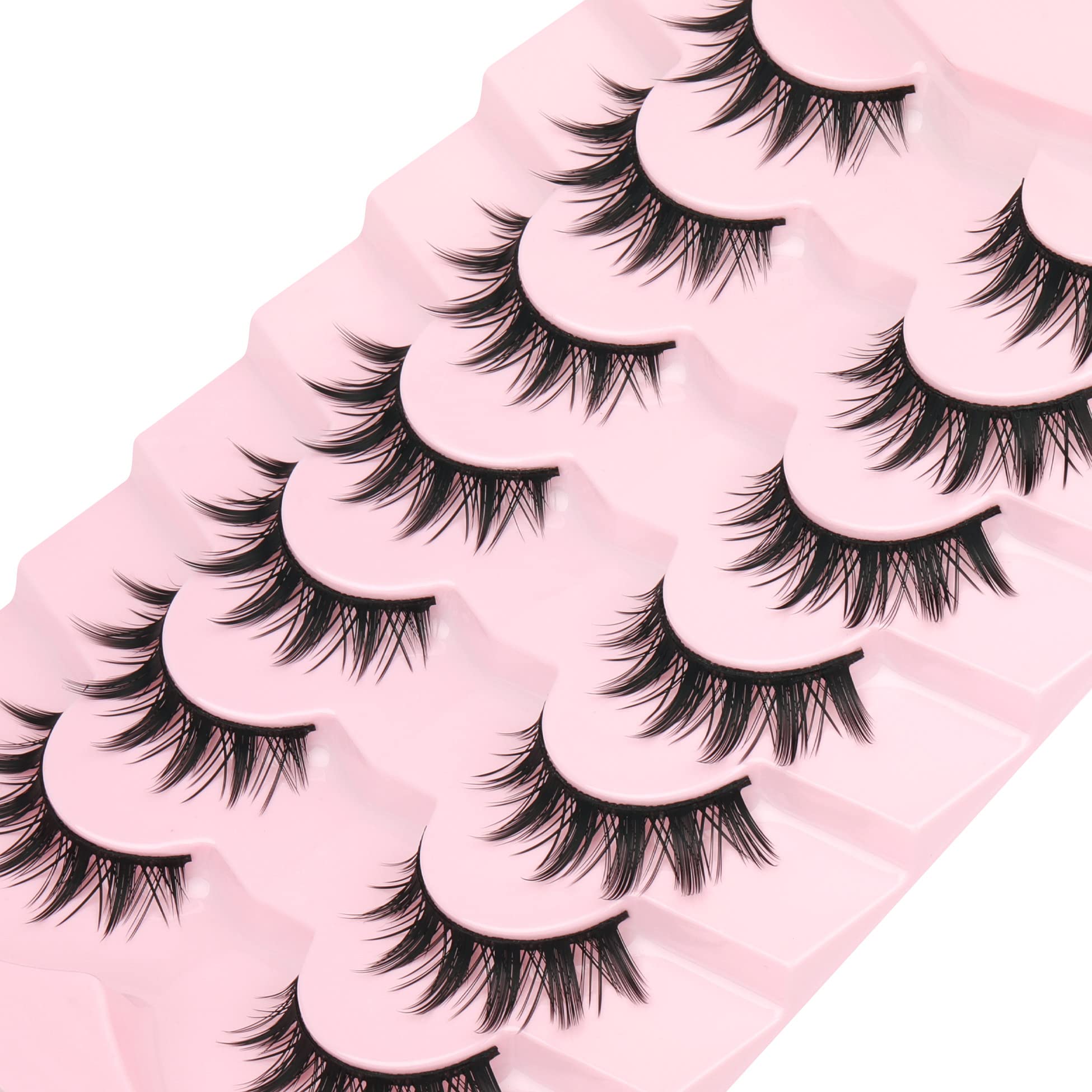 Manga Lashes False Eyelashes Doll Dramatic Eyelashes Anime Cosplay Japanese Style Lashes Spiky Long Thick Mink Eye Lash Strips b