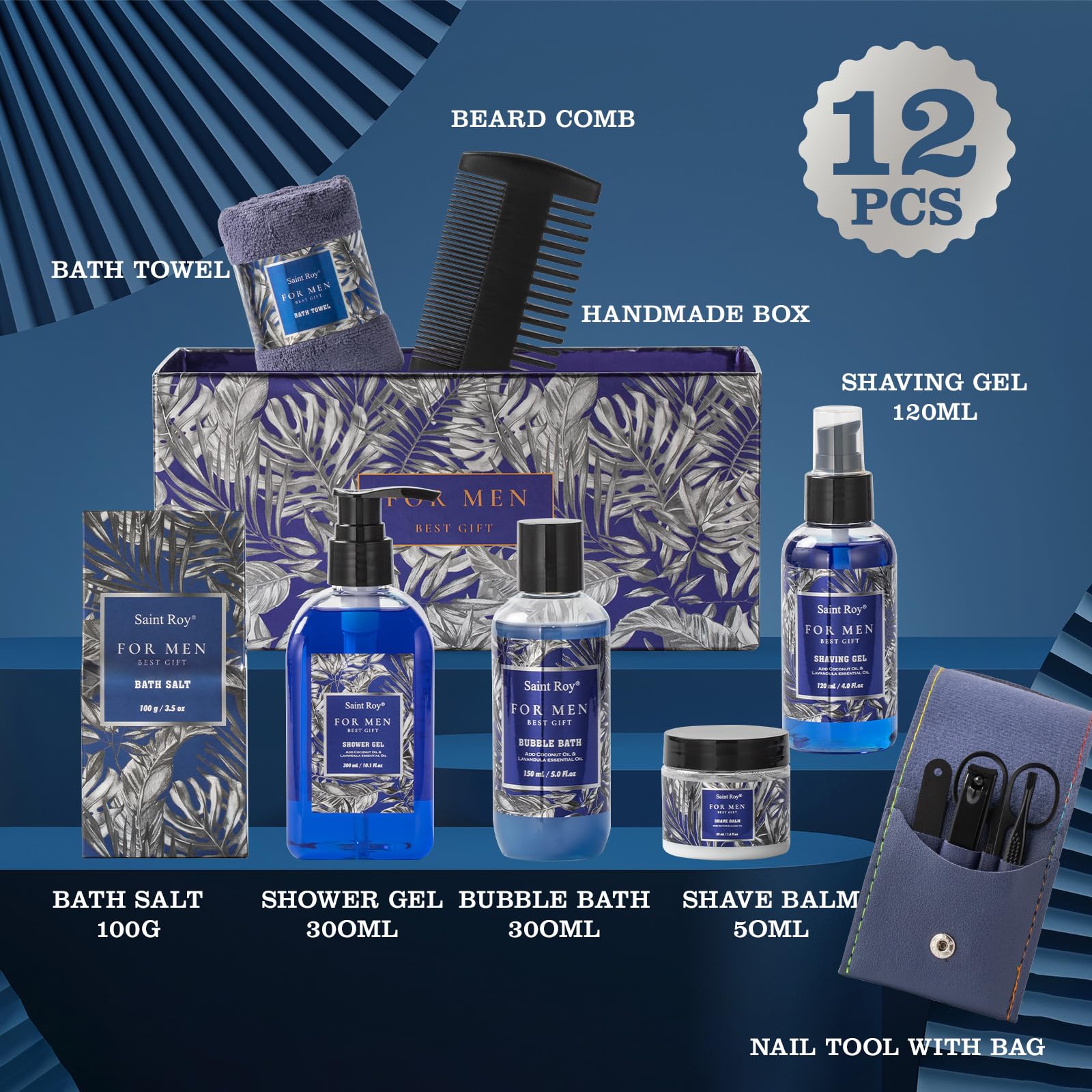 Birthday Gifts Spa Kit For Men Classic Perfume Scented Bath Gift Set And Shower Gift Basket For Men Personal Self Care Shaving K