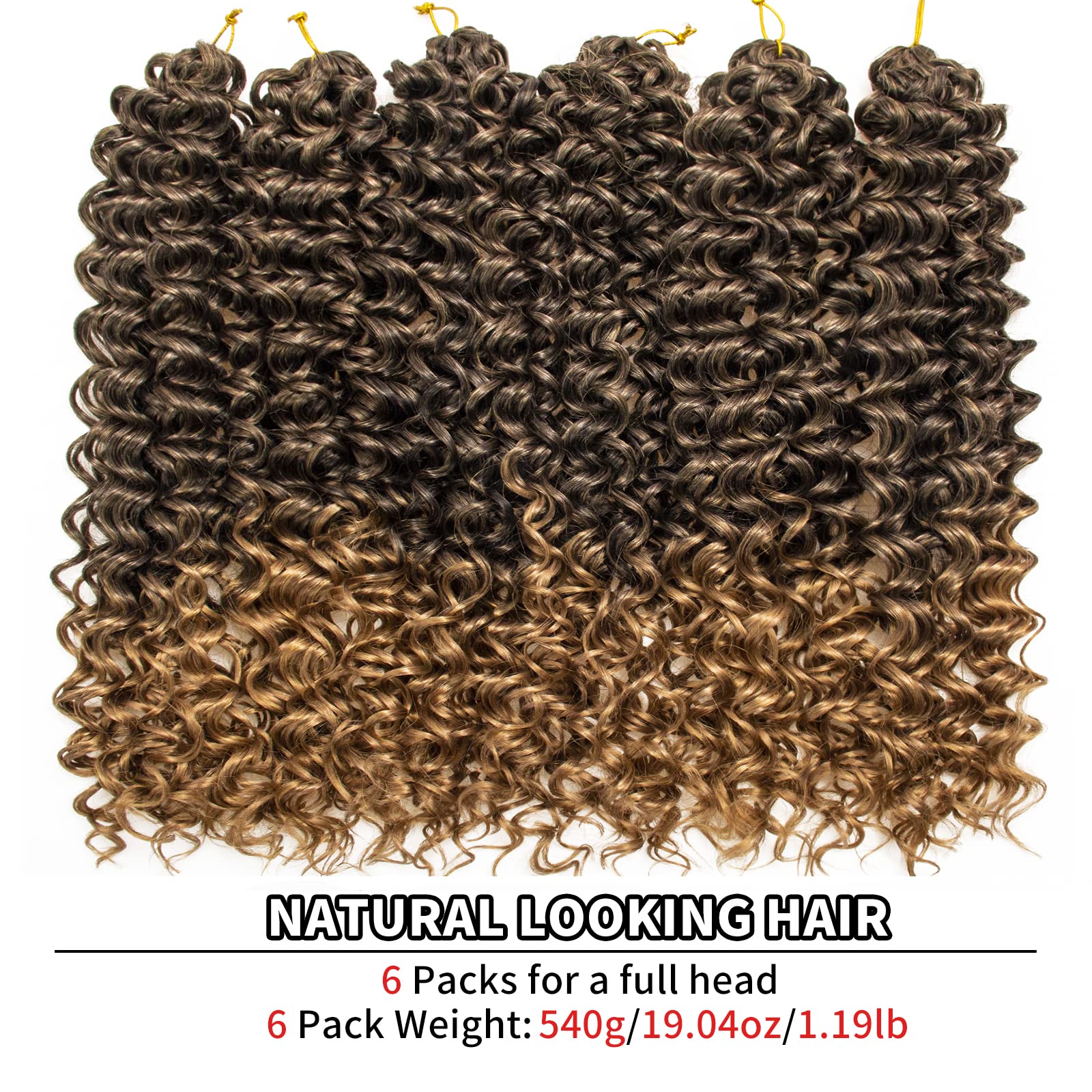 Gogo Curl Crochet Hair For Black Women Water Wave Curly Crochet Hair Wavy Human Hair Deep Wave Beach Curl Crochet Synthetic Hair