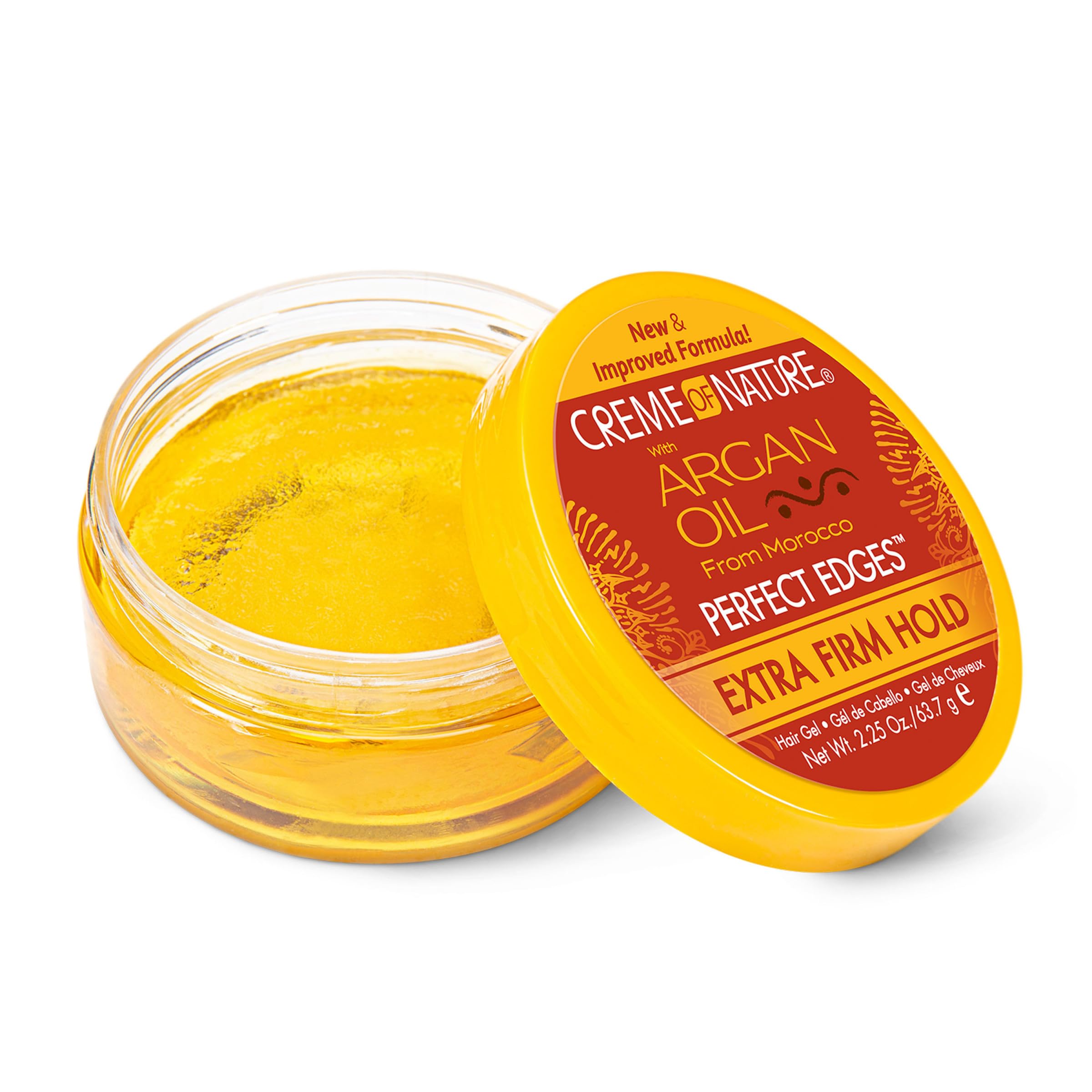 Creme Of Nature With Argan Oil From Morocco Perfect Edges Hair Gel, 24 Hour Hold With Moisture And Exotic Shine, Extra Firm Hold
