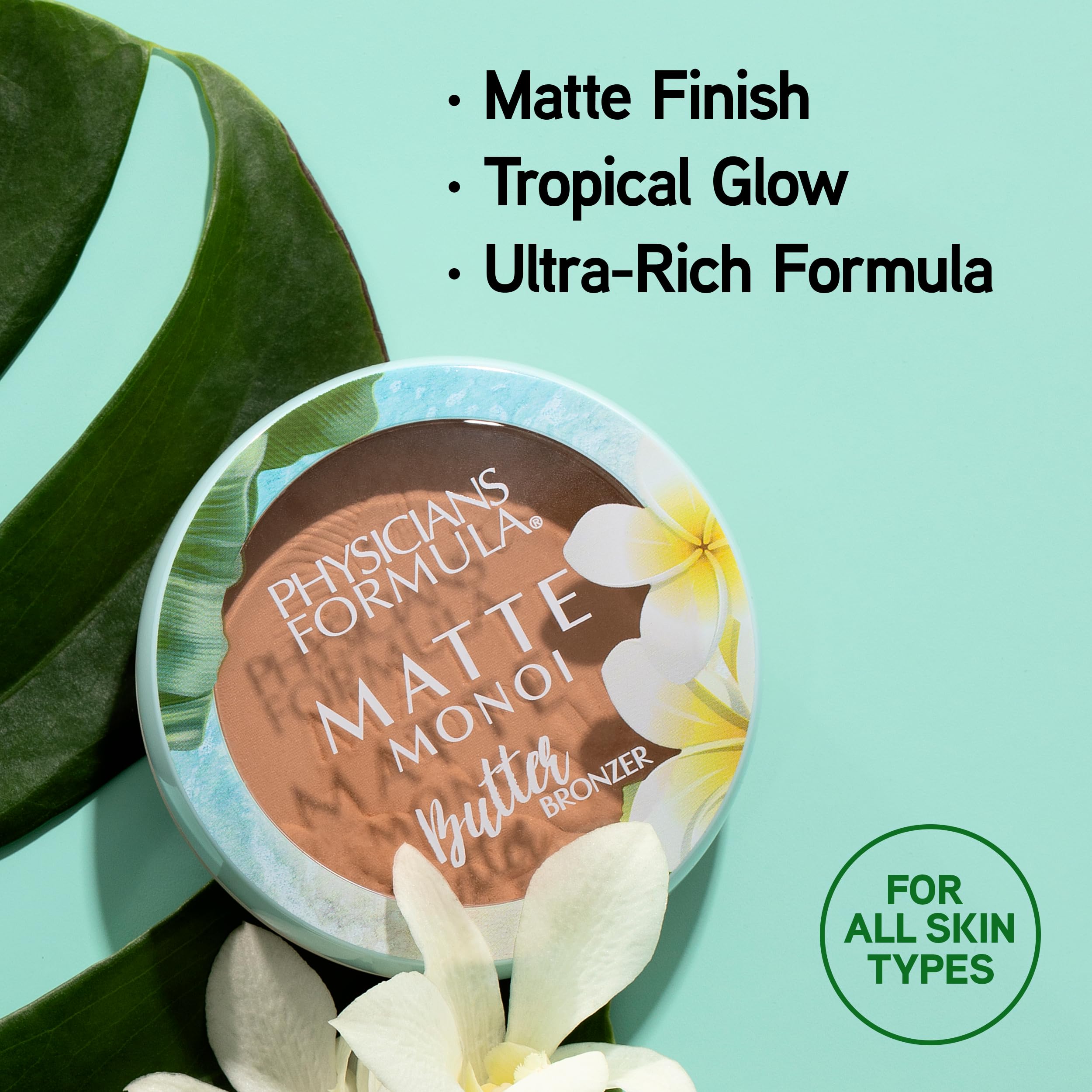 Physicians Formula Matte Monoi Butter Bronzer Matte Bronzer Powder Face Makeup, Dermatologist Tested, Bronzer
