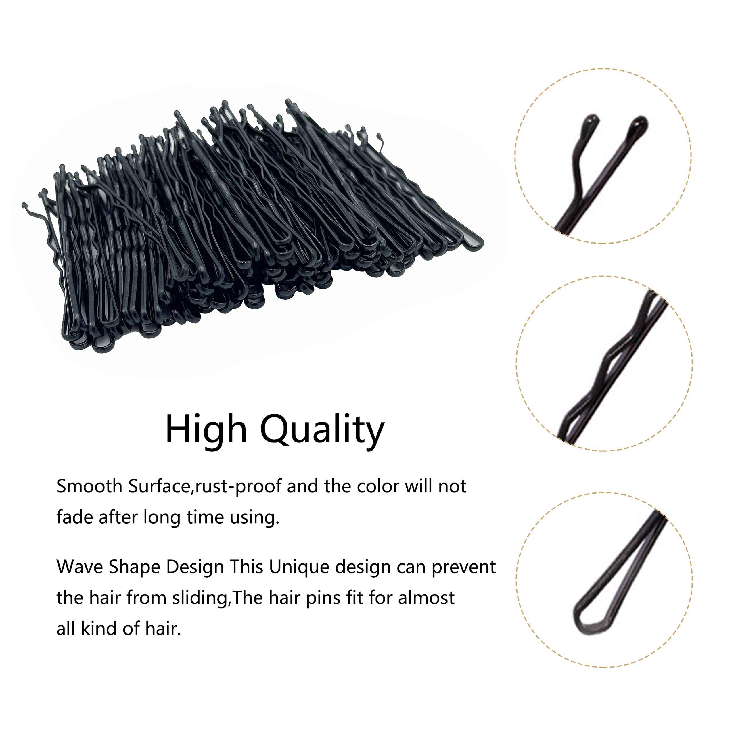 Kanprincess 100Pcs 2Inches Hair Pins Kit Hair Clips Secure Hold Bobby Pins Hair Clips For Women Girls And Hairdressing Salon Wit