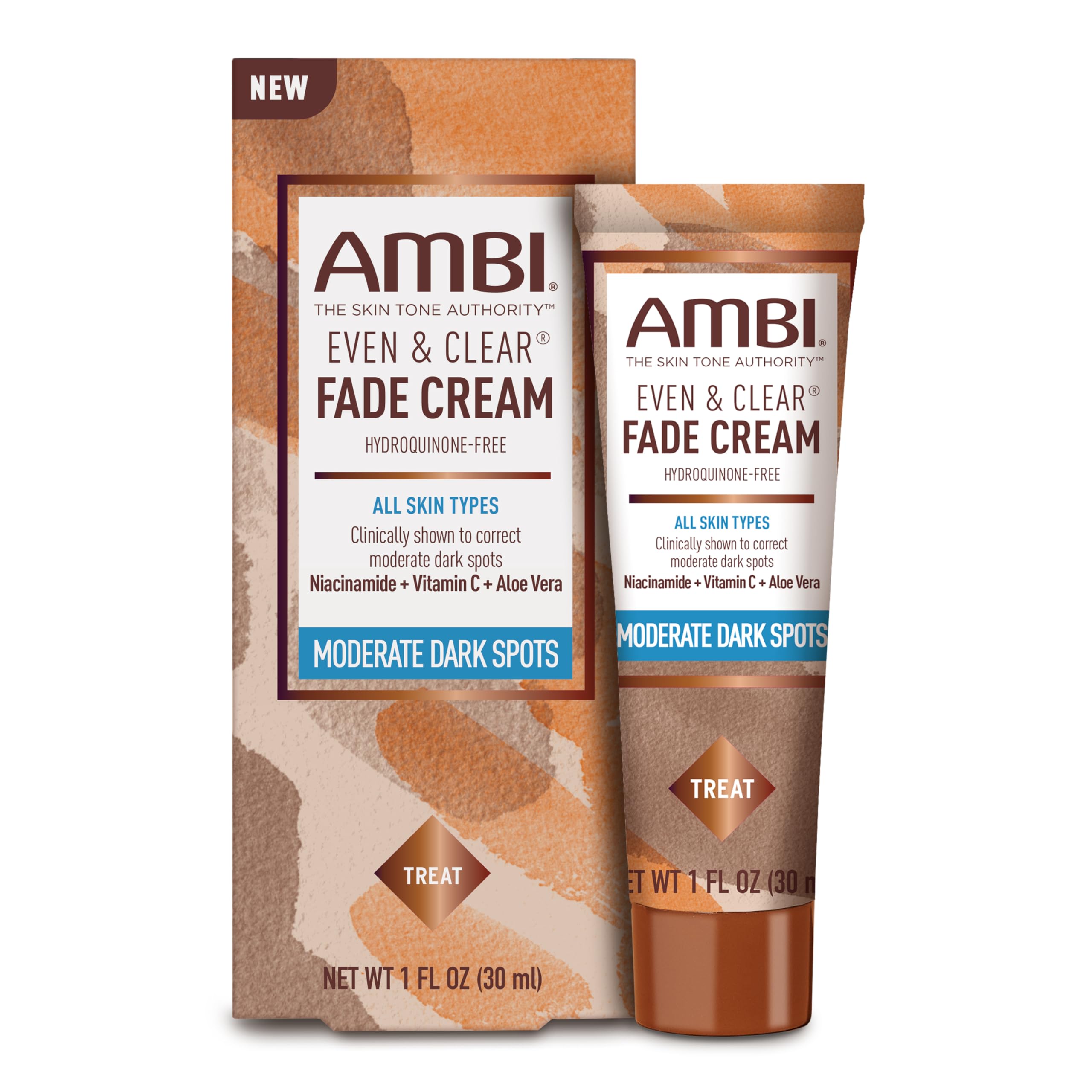 Ambi Even & Clear Fade Cream, Hydroquinone-free, Hyperpigmentation Treatment, Dark Spot Corrector, Results In As Little As 4 Wee