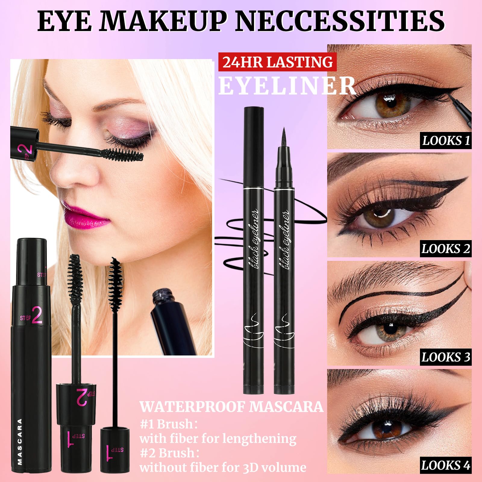 Makeup Kit Sets For Teens Women Full Kit With Bag,All In One Make-Up Gift Set Including 20 Colors Neutral Eyeshadow Palette,Lip