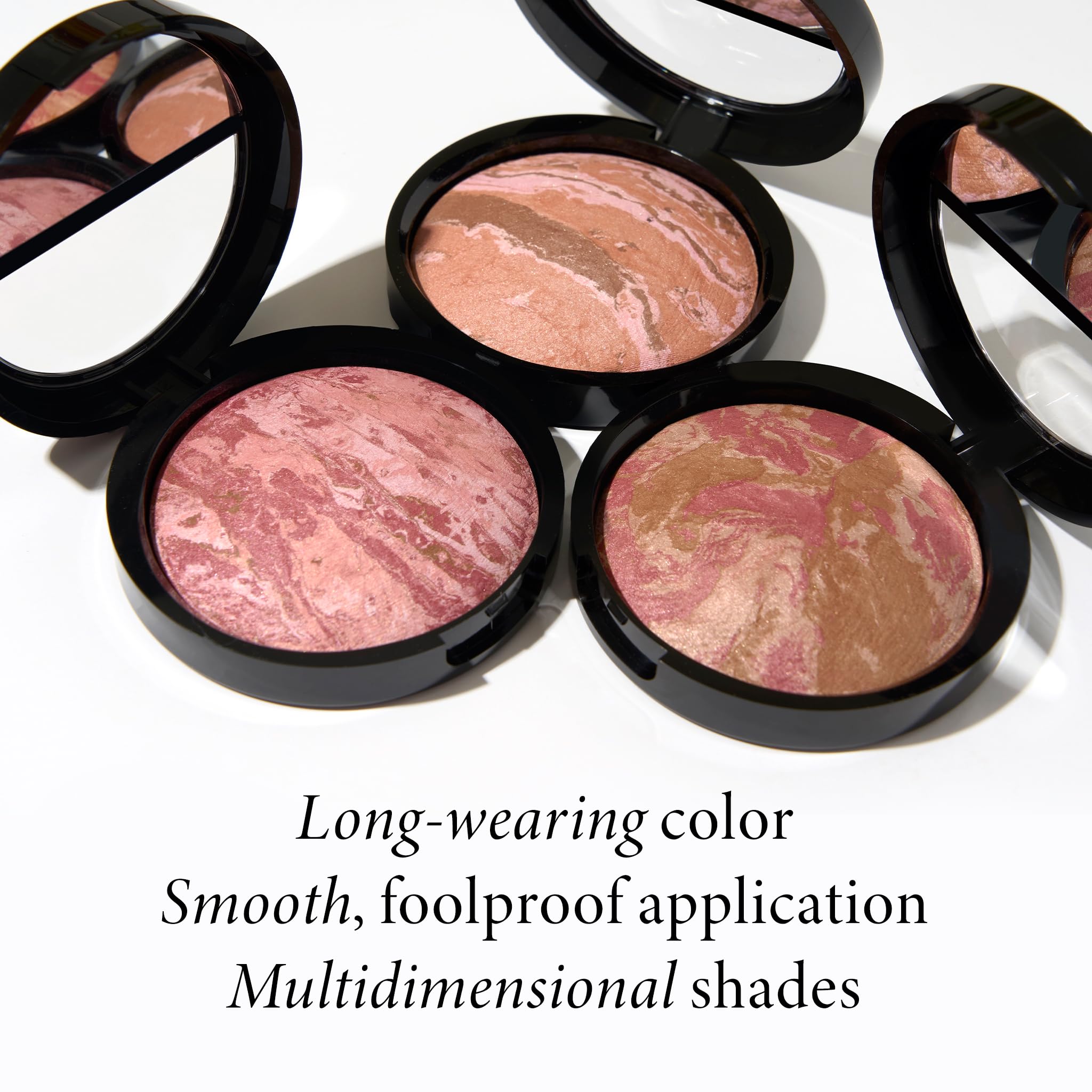 LAURA GELLER NEW YORK Baked Blush-n-Bronze Marbleized 2-in-1 Sculpting Bronzer Blush - Berry Bronze - Contour Face with a Radian