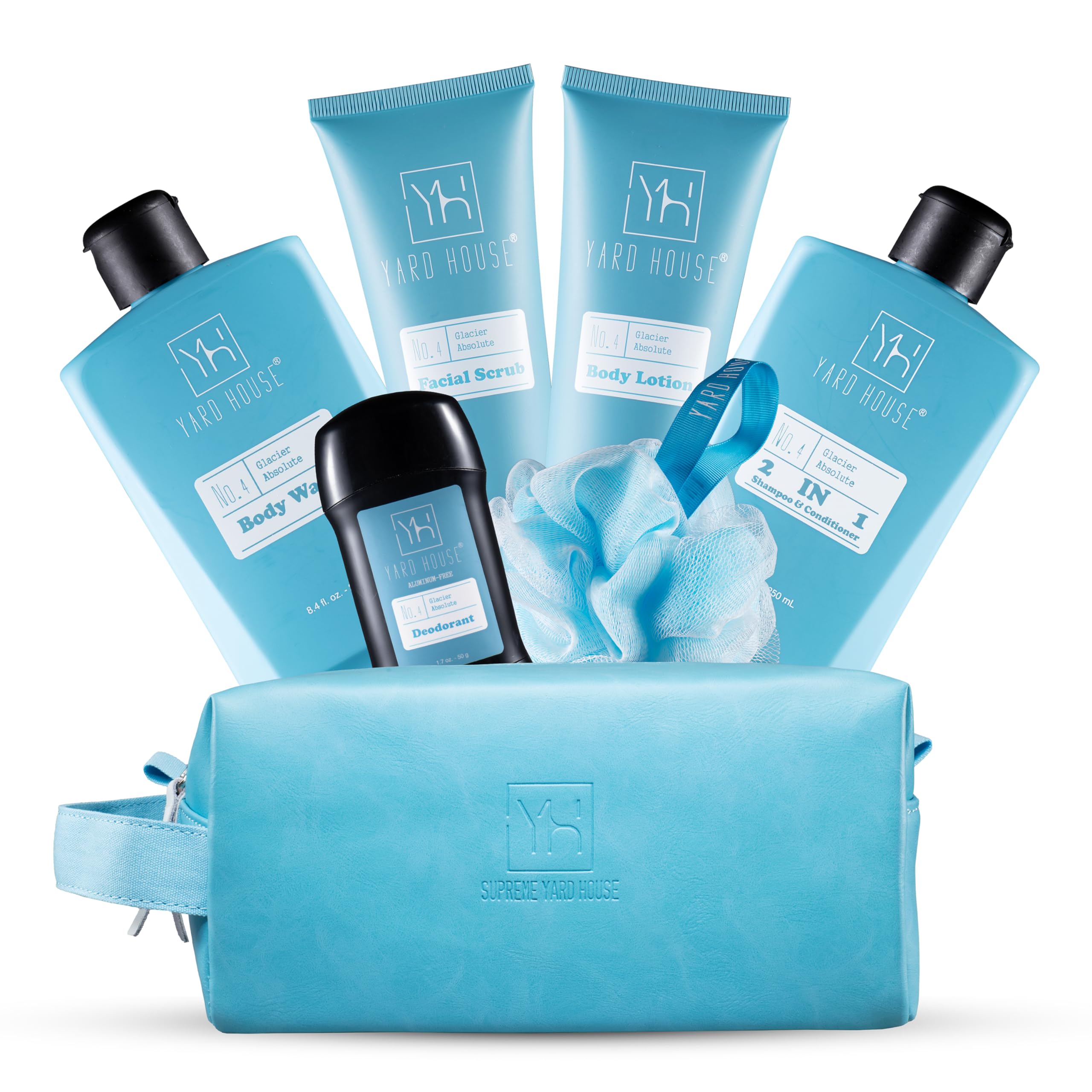Yard House Bath And Body Mens Gift Set - Glacier Absolute - Premium Fathers Day Birthday Christmas Gifts Ideas For Him - Skin Ca