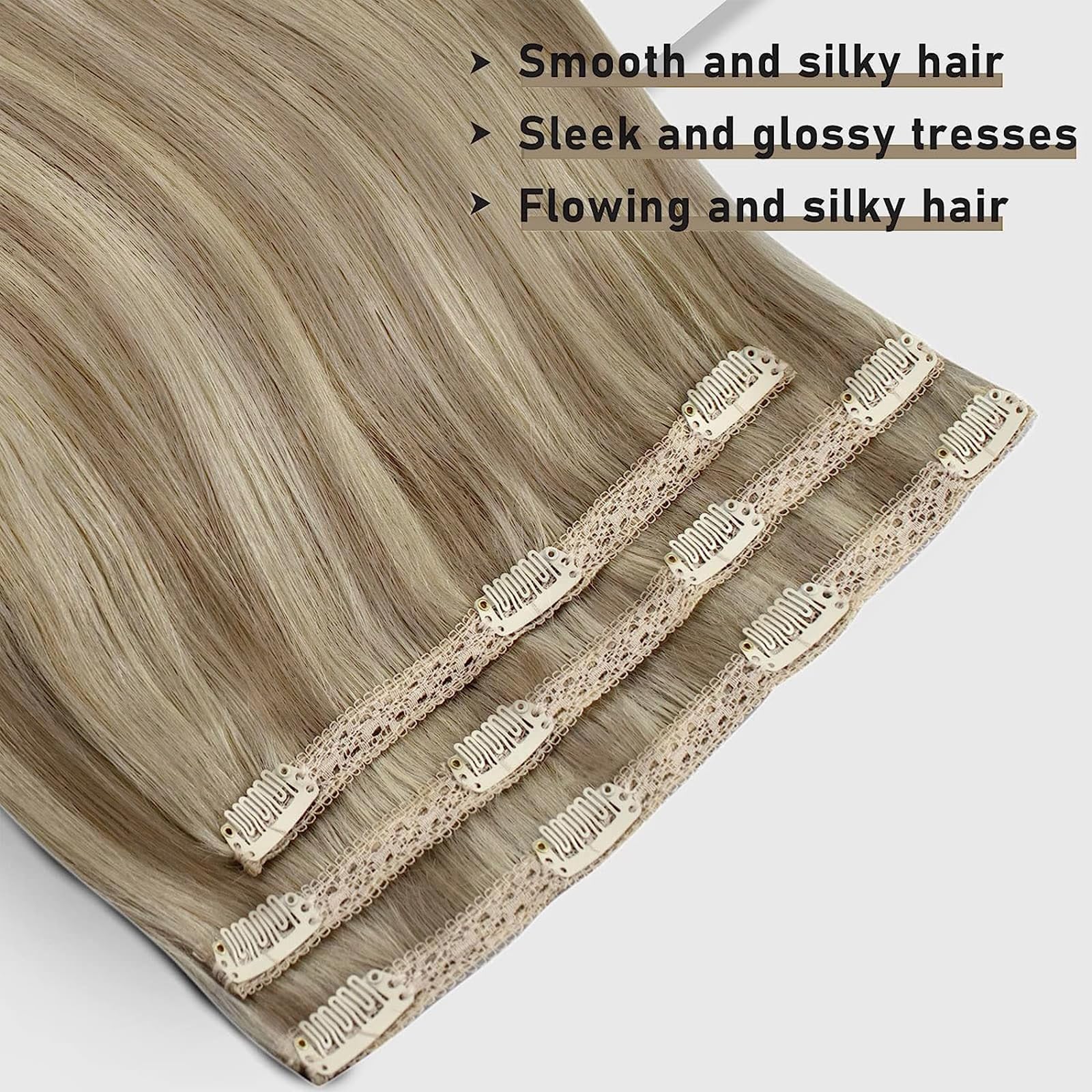 Sunny 22 Inch Blonde Human Hair Clip In Extensions Highlights Blonde Clip In Hair Extensions Long Remy Human Hair Clip In Extens