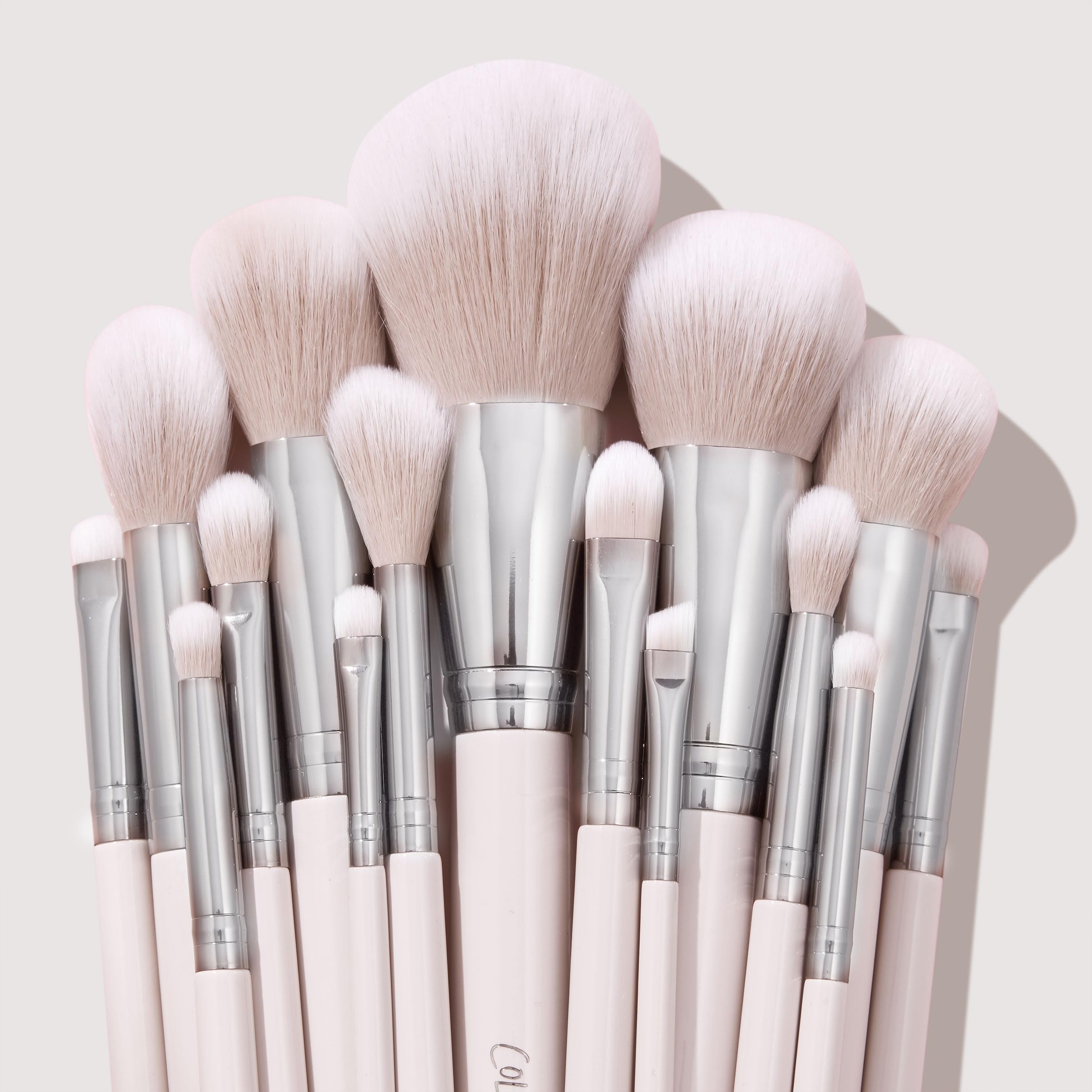 ColourPop Stone Cold Brush Roll Face & Eye Brush Set - Face & Eye Makeup Brush Set - Made with Luxe Synthetic Vegan Bristles - I