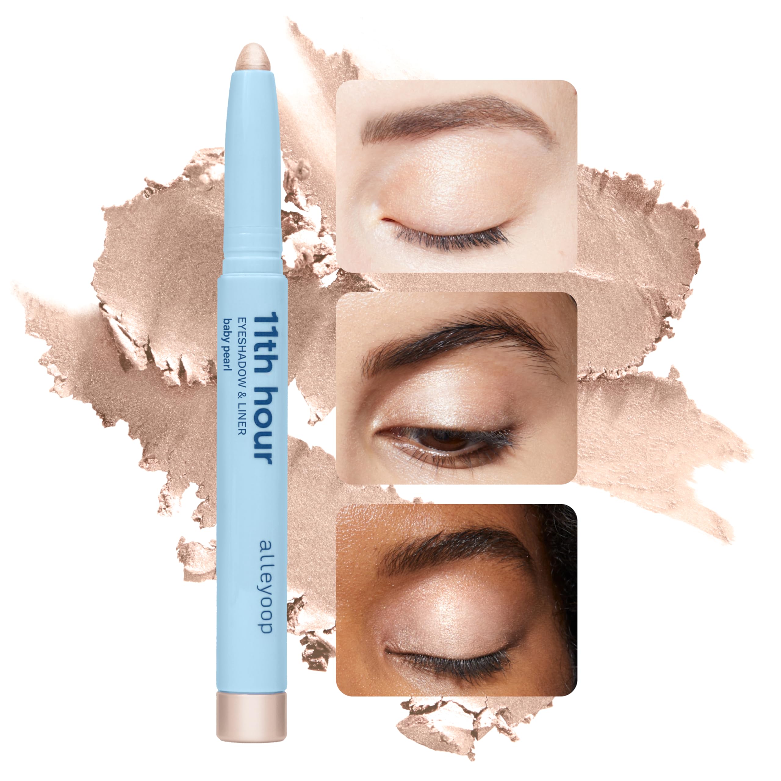 Alleyoop 11Th Hour Cream Eye Shadow Sticks - Baby Pearl (Shimmer) - Award-Winning Eyeshadow Stick - Smudge-Proof And Crease Proo