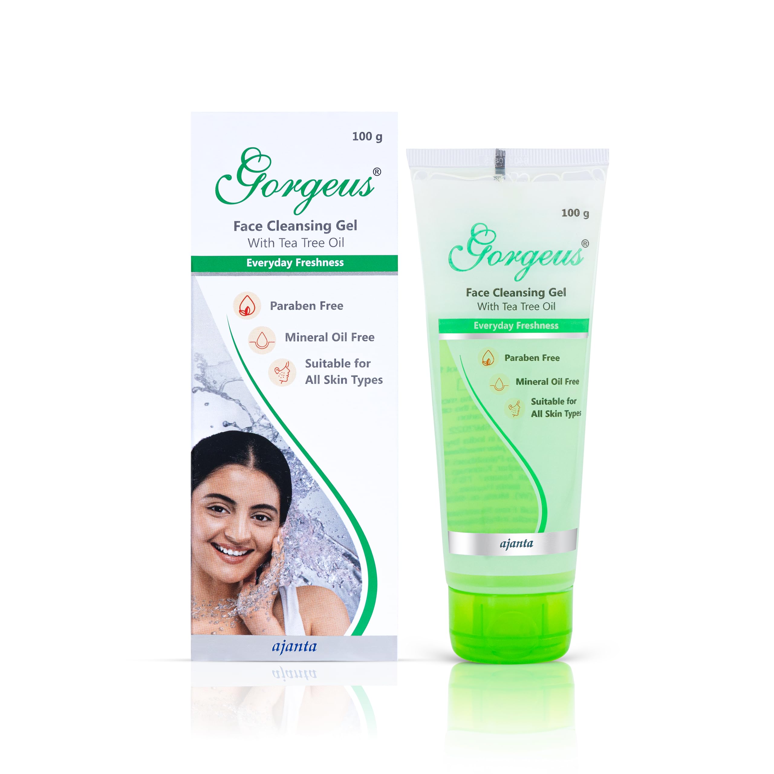 Gorgeus Face Cleanser Gel  SoapFree Daily Cleanser With Tea Tree Oil, Glycerin & Propylene Glycol For Gentle Hydration, Ph Bal