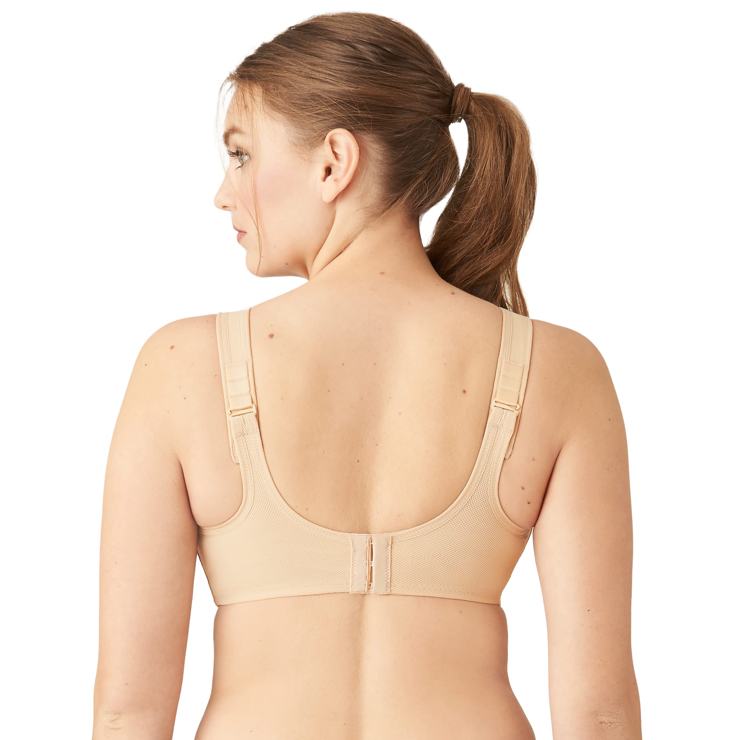 Wacoal womens Full Figure Underwire sports bras, Sand, 34DD US