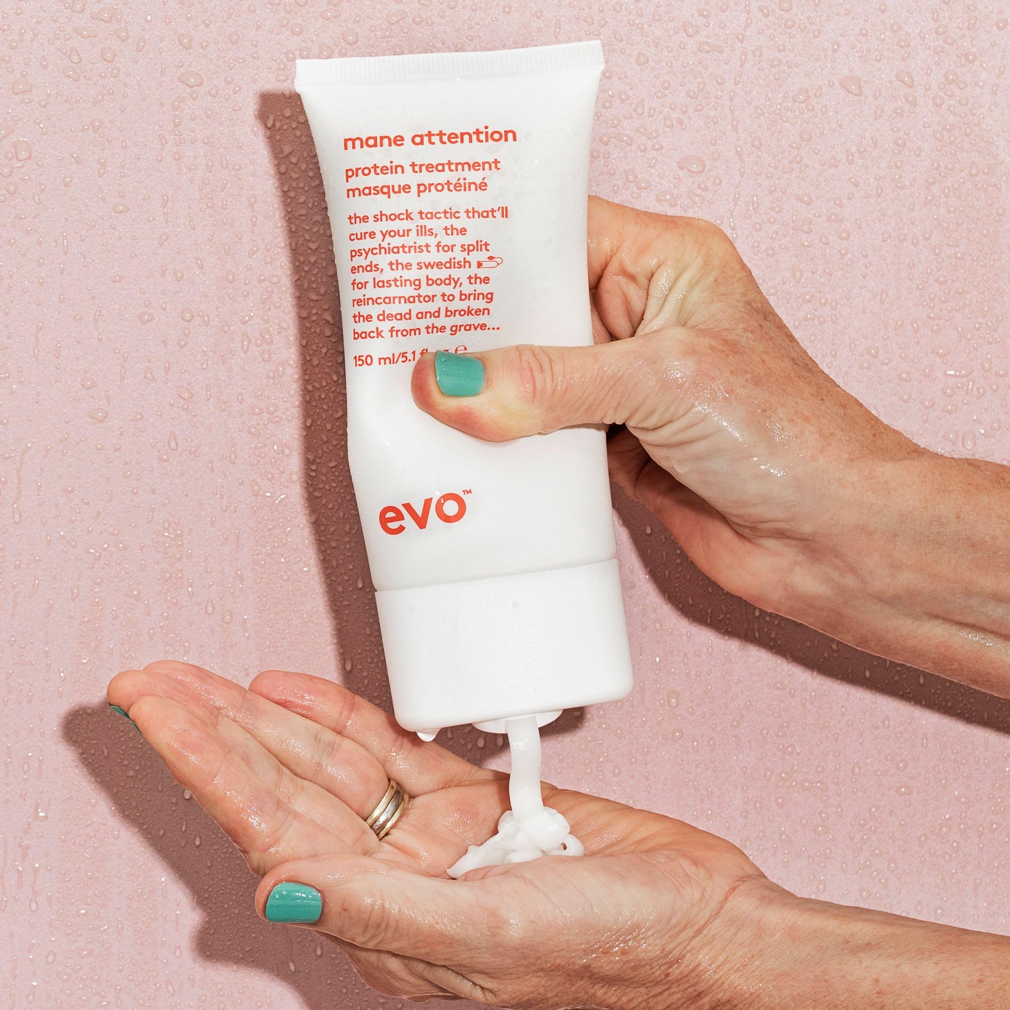 Evo Mane Attention Protein Hair Treatment - Moisturize, Repairs & Strengthens Hair - 150Ml / 5.1Fl.Oz