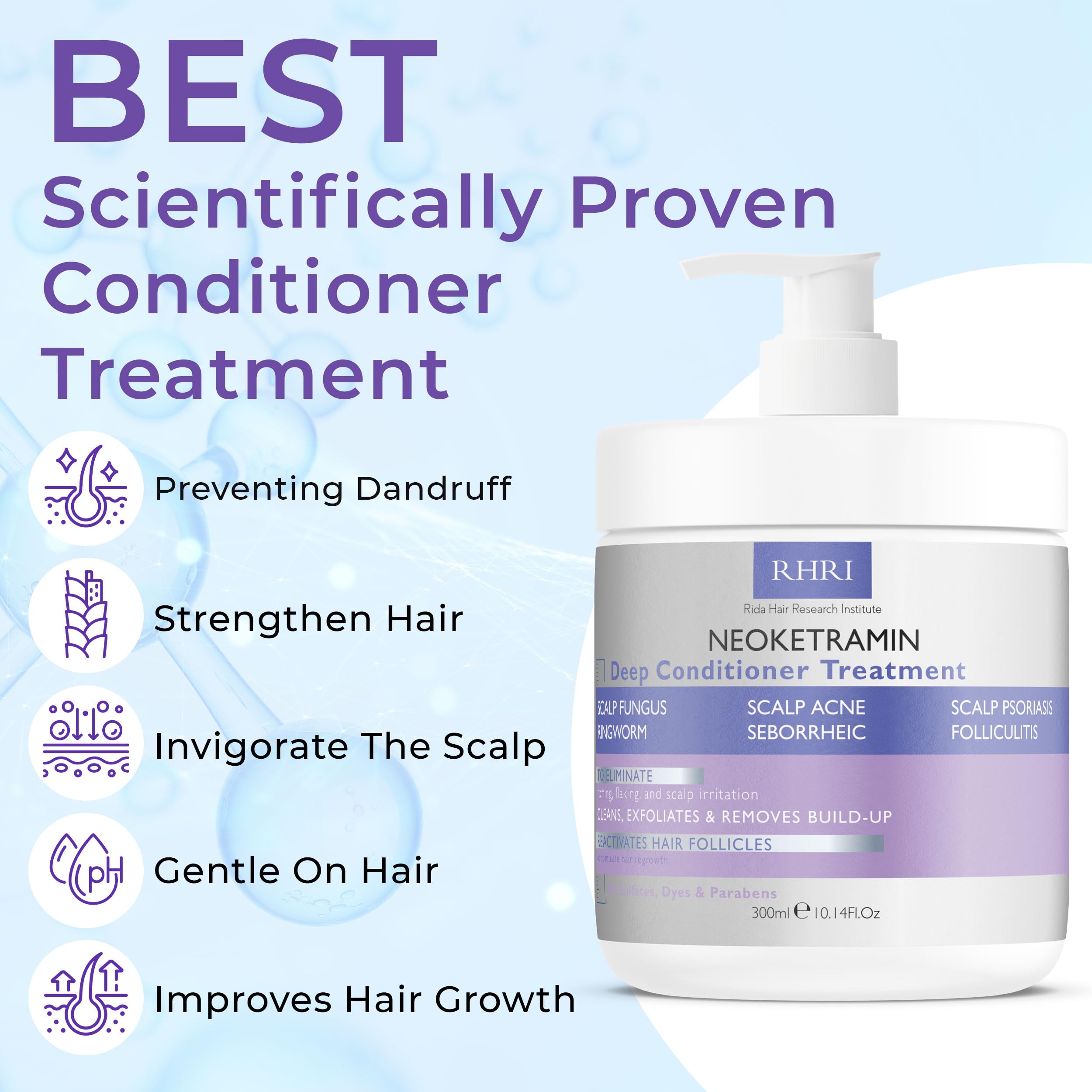 Anti Fungal Deep Conditioner For Men And Women | Scalp Treatment For Psoriasis, Dandruff, Seborrheic Dermatitis | Provides Relie