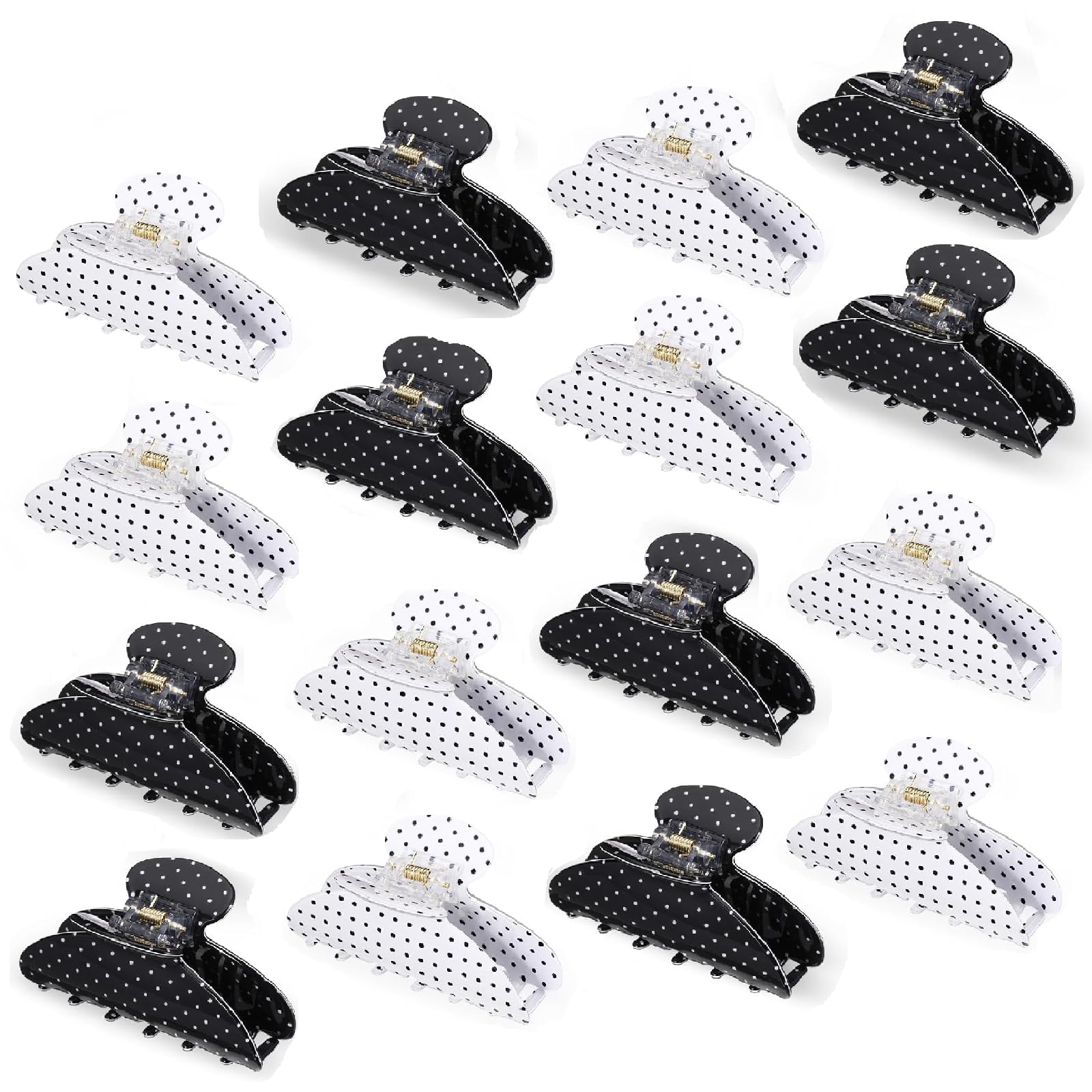 Yuxung 16 Pcs Large Acrylic Hair Claw Clips Bulk for Women Christmas Birthday Gift Fashion French Style Cute Hair Accessories No