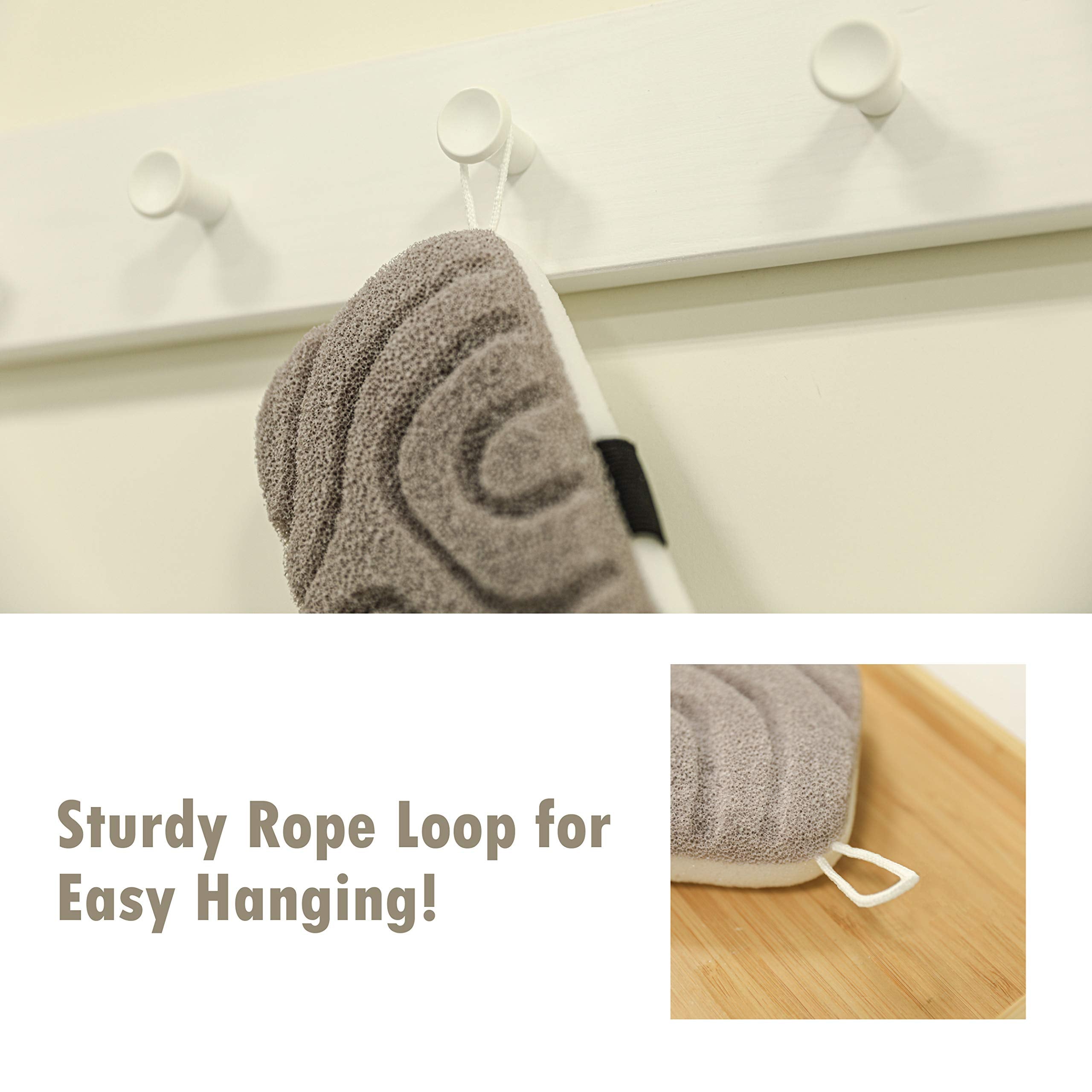 Myhomebody Luxury Mens Loofah Body Exfoliator, Loofah Sponge, Bath Sponge, Beauty Sponge Loofah For Women, 2 Sides, Dual Texture