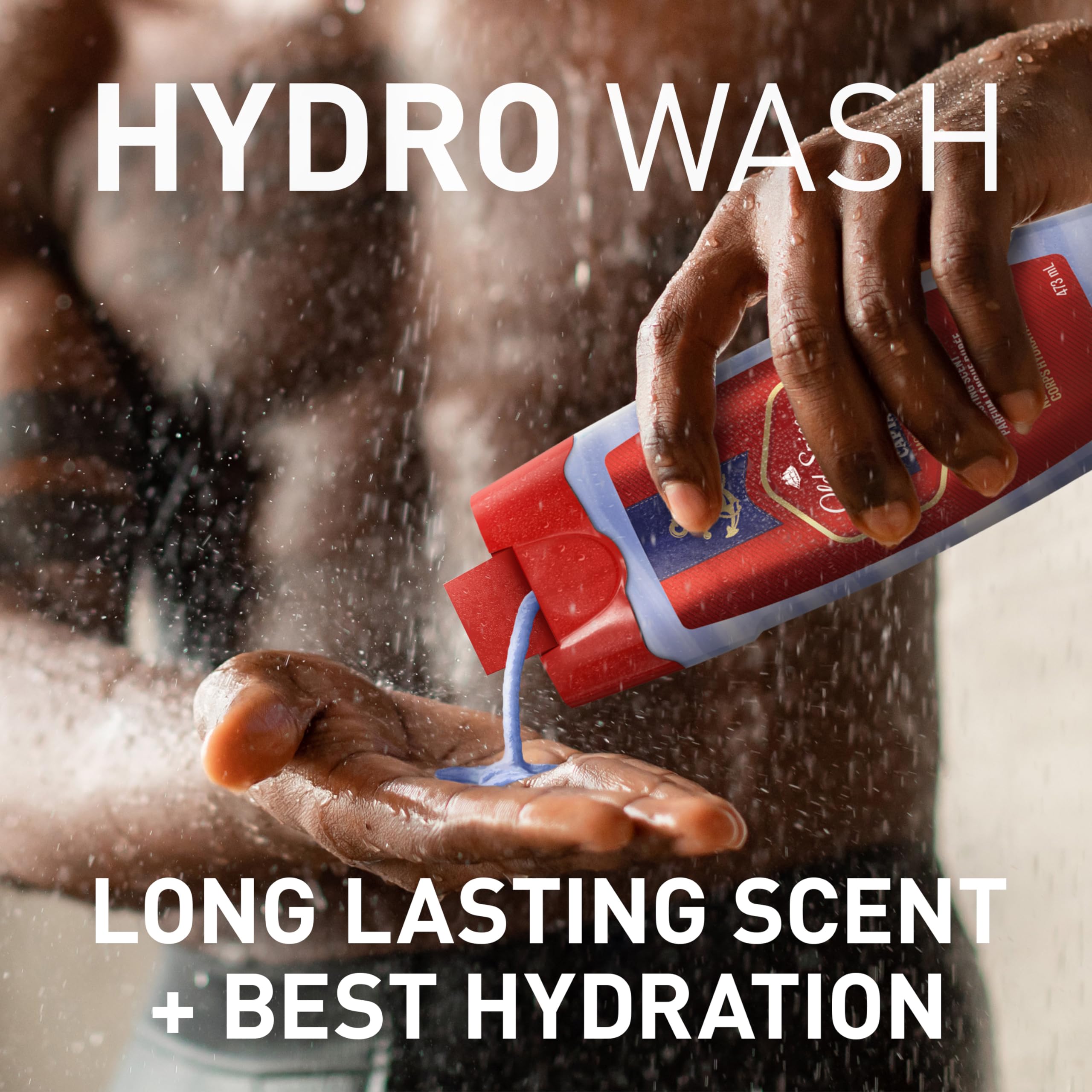 Old Spice Men 's Body Wash Moisturizing Hydro Wash, Captain Scent, 21 oz (Pack of 4)