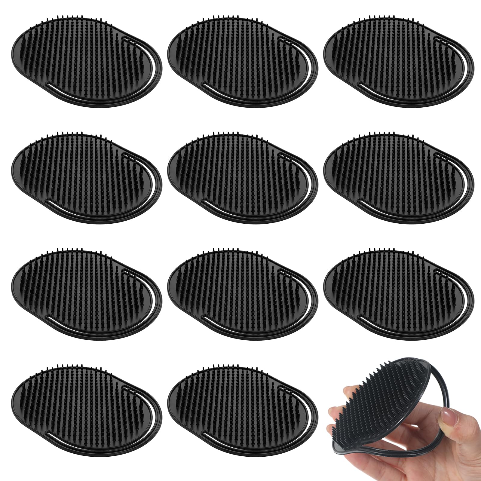 SULIKJHUI 12 Pcs Palm Combs for Men, 3.74 Inch PP Hand Comb