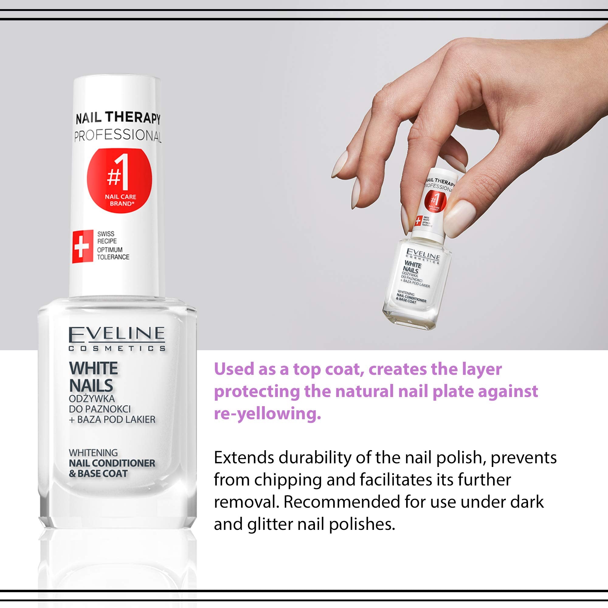Eveline Cosmetics 3 In 1 Instantly Whiter Nail Whitener