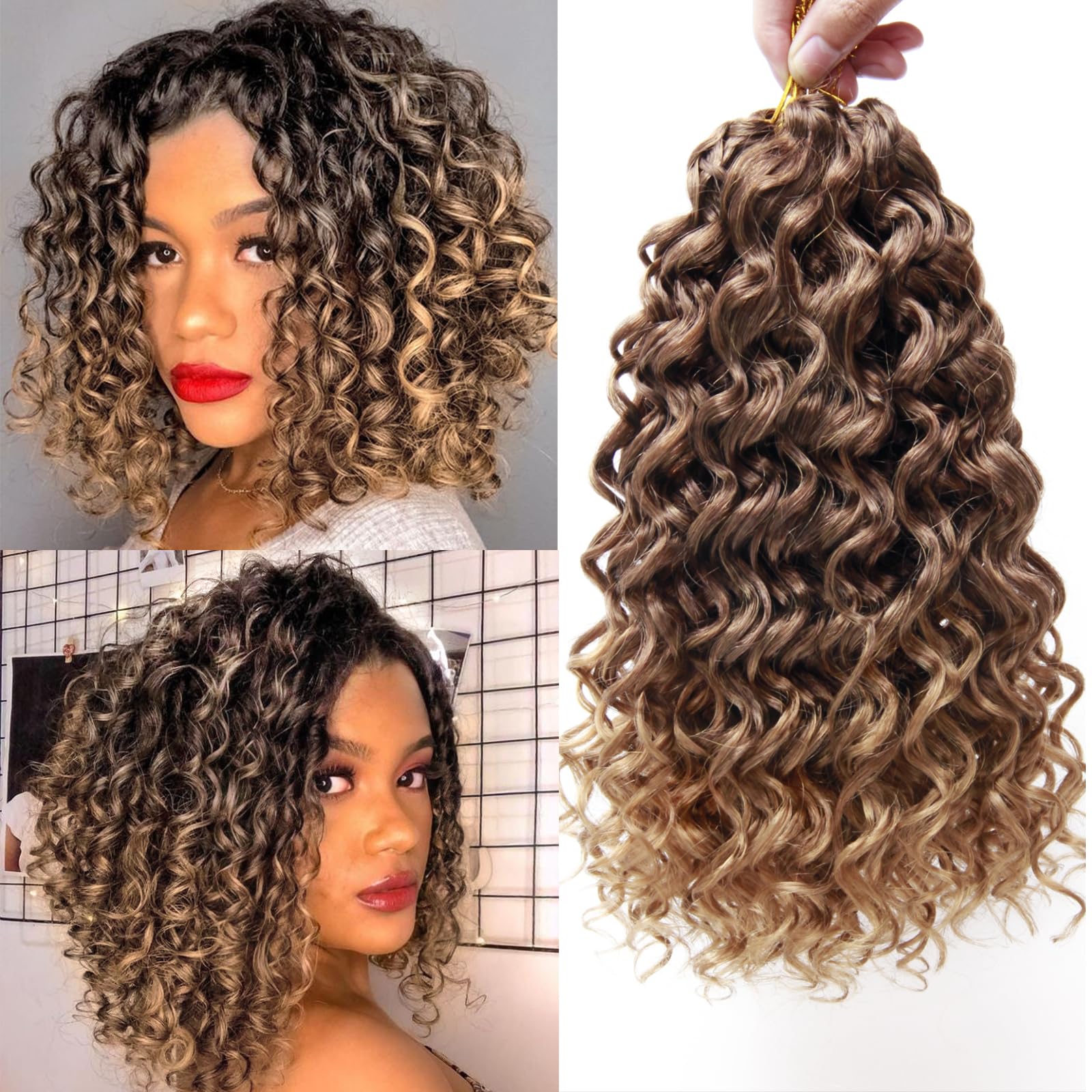 Curly Crochet Hair Gogo Curl Crochet Hair For Women Ocean Wave Crochet Hair Synthetic Bohemian Crochet Braid Water Wave Crochet